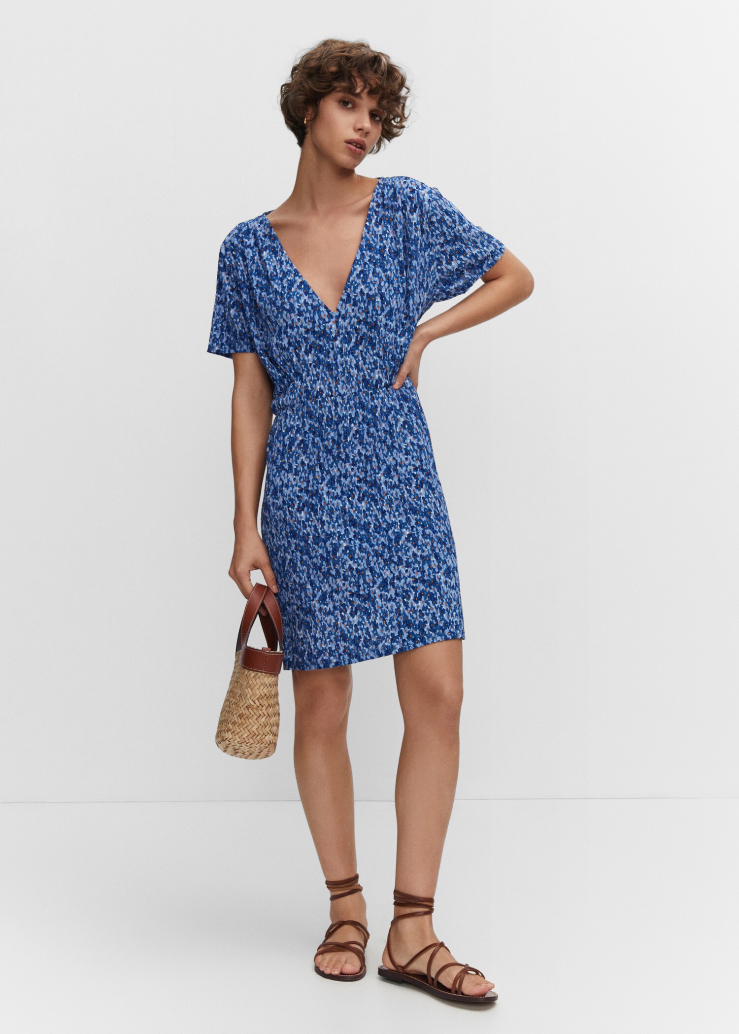 Printed textured dress - General plane