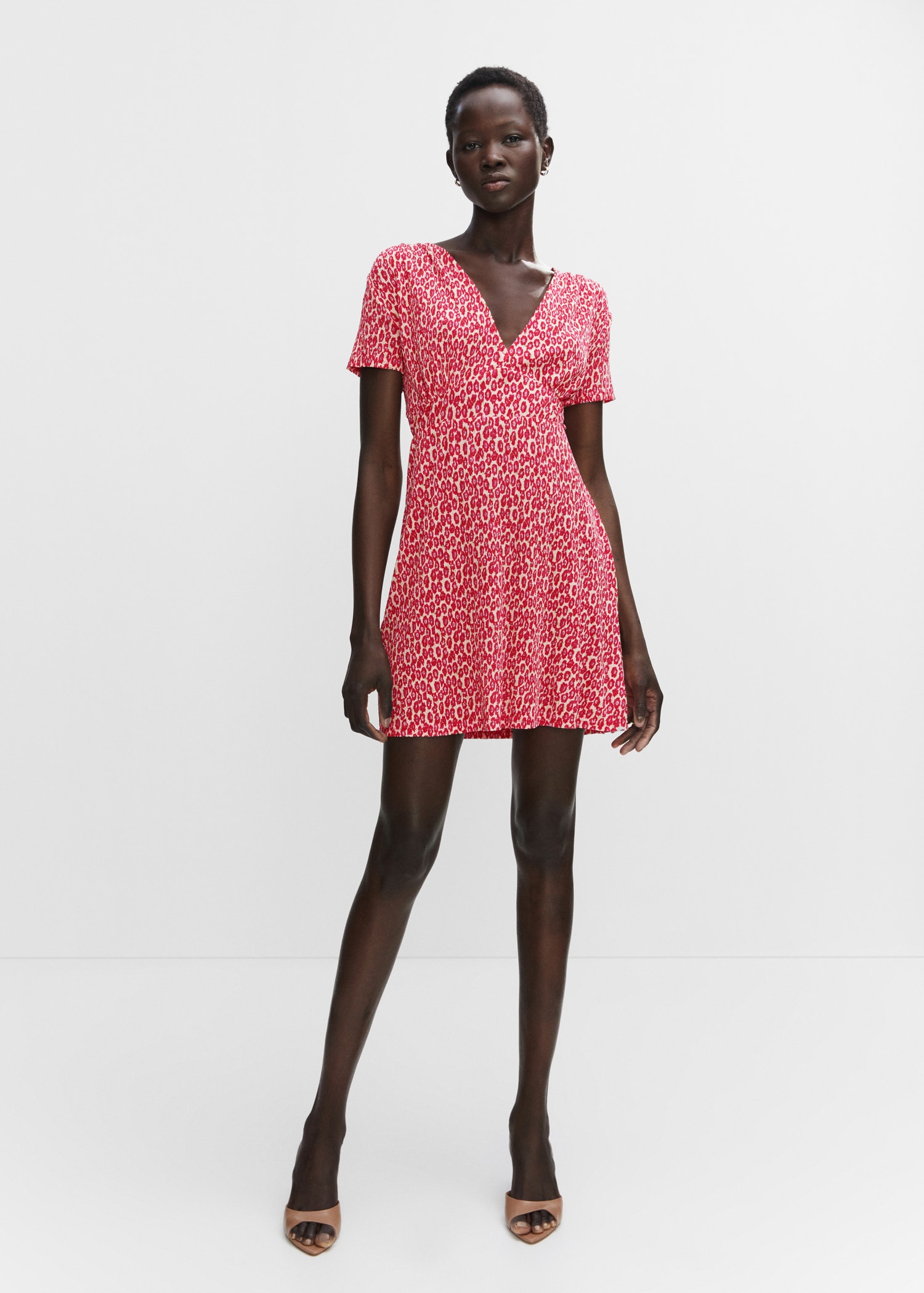 Gemustertes Kleid mit Textur - Allgemeine Ansicht