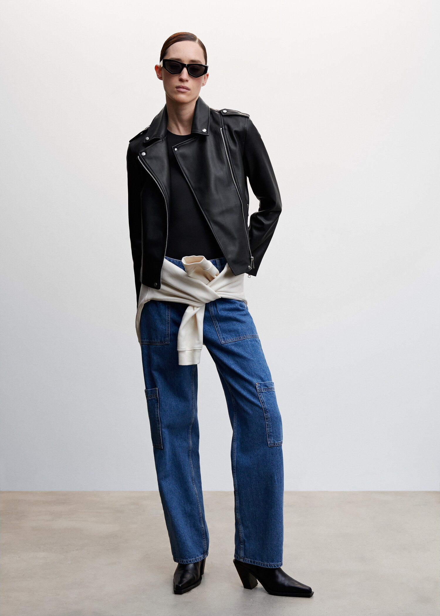 Blouson biker simili-cuir - Plan général