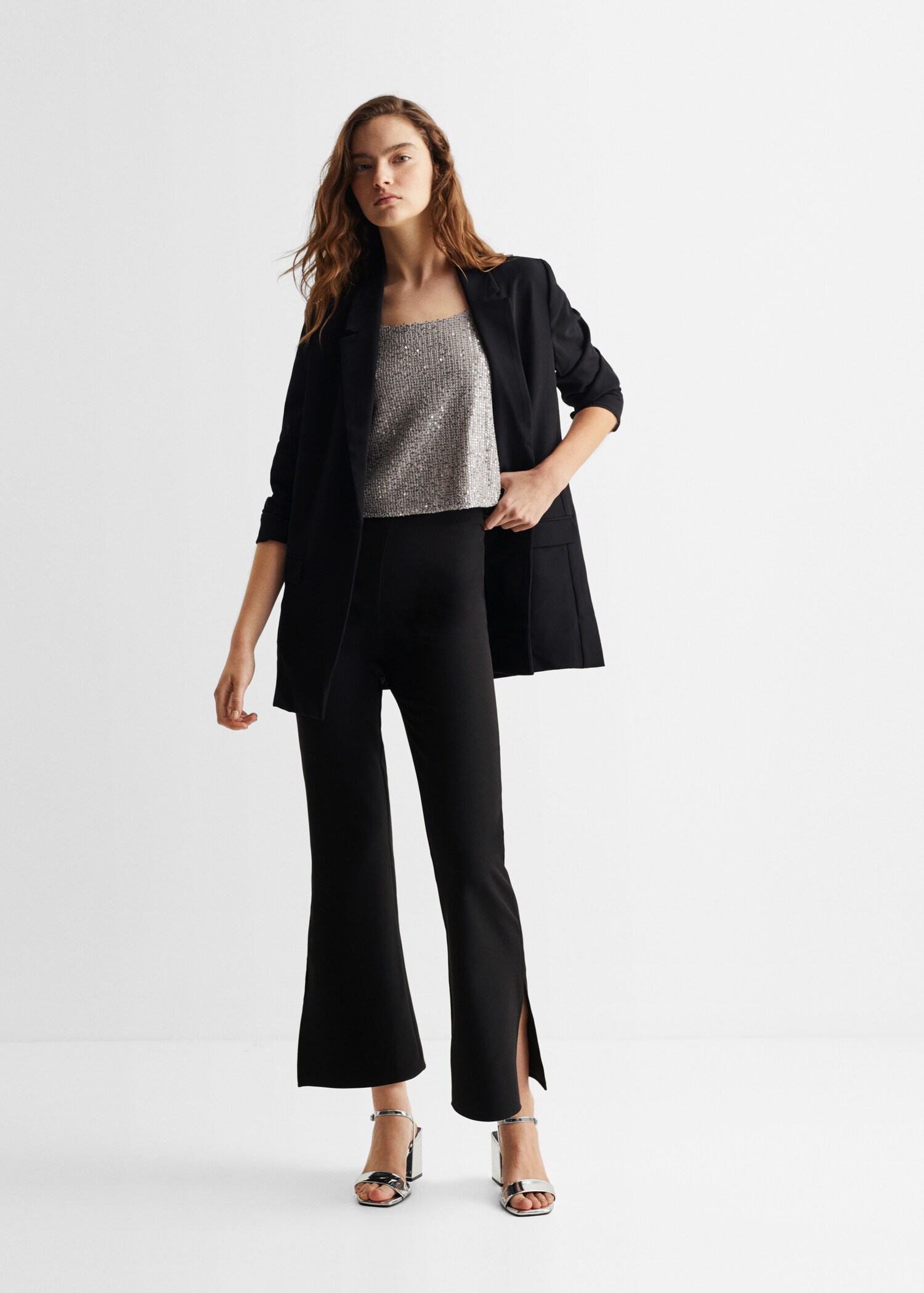 Side slit flowy pants - General plane