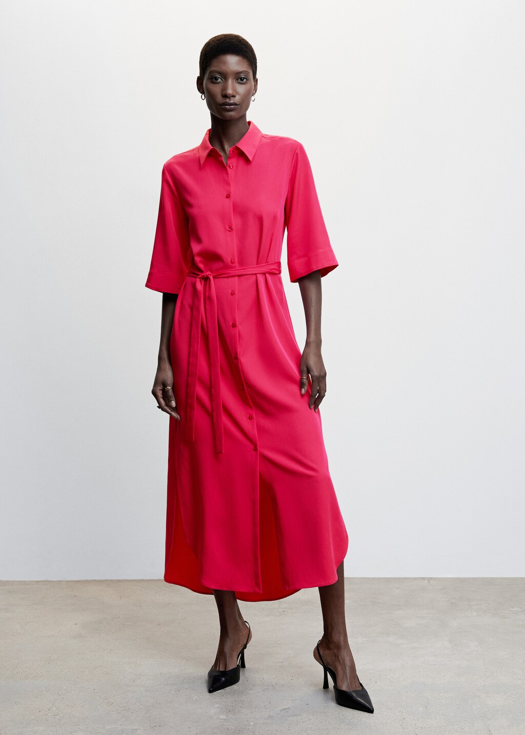 Robe chemisier n ud Femme MANGO OUTLET France metropolitaine