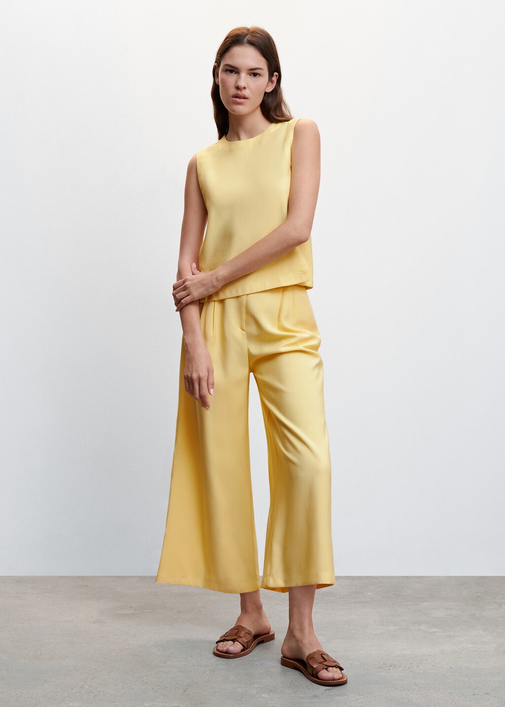 Jupe culotte jaune shop