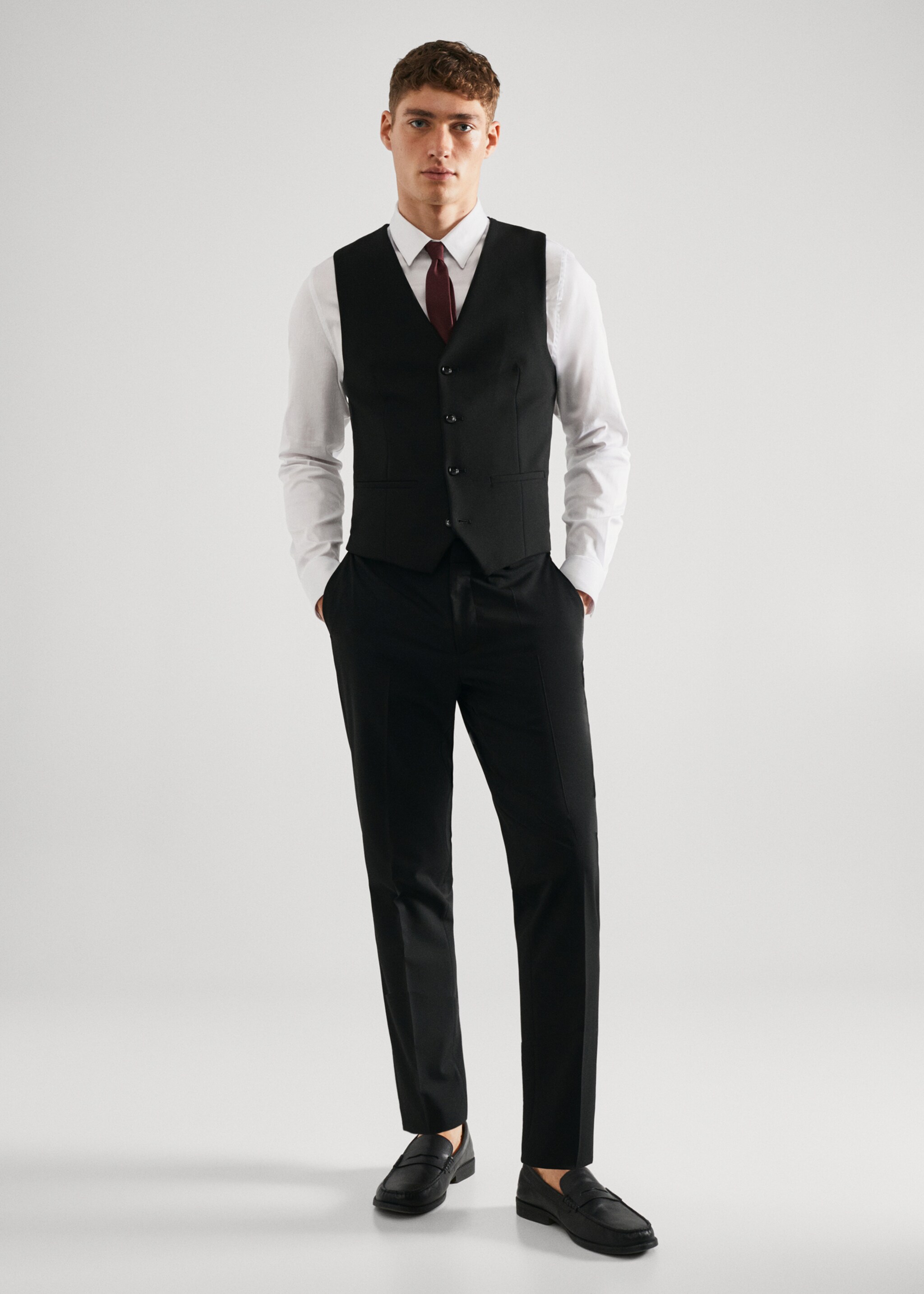 Super slim fit gilet - Overzichtstekening