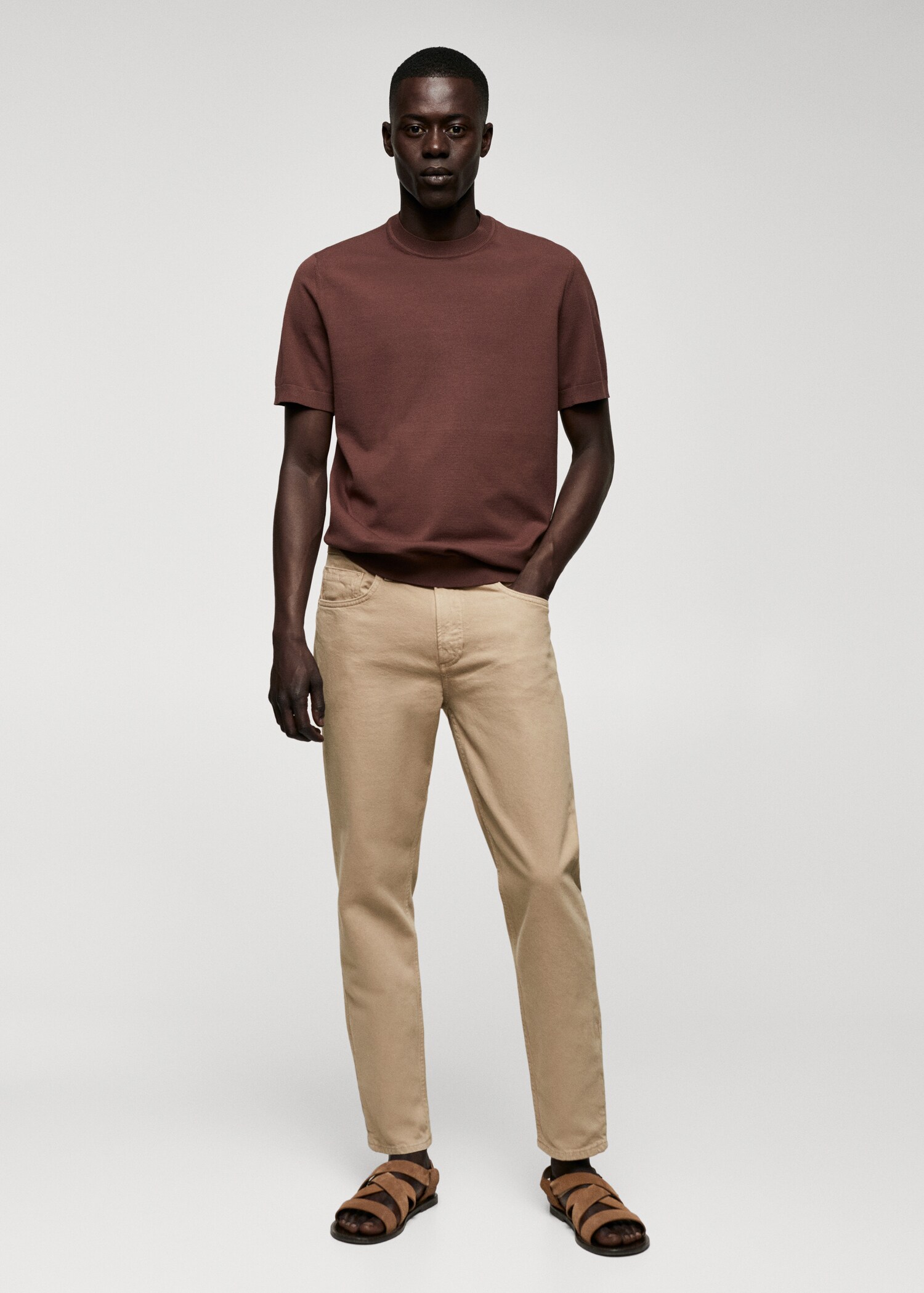 Ben tapered cropped jeans - General plane