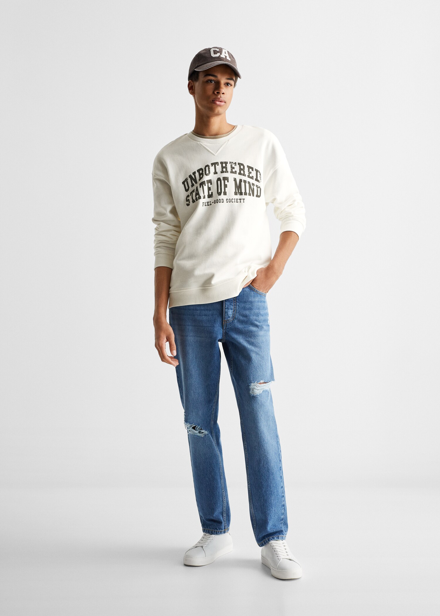 Message cotton sweatshirt - General plane