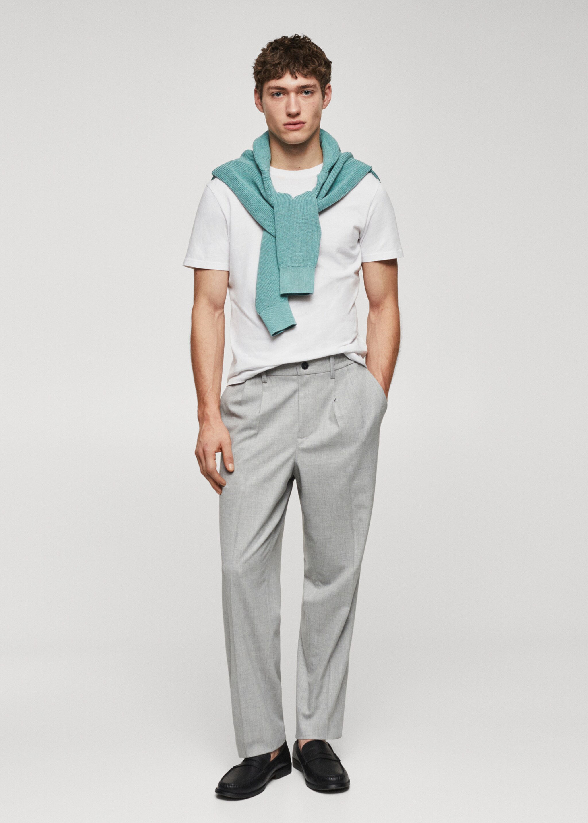 Tapered-fit cotton pants - General plane