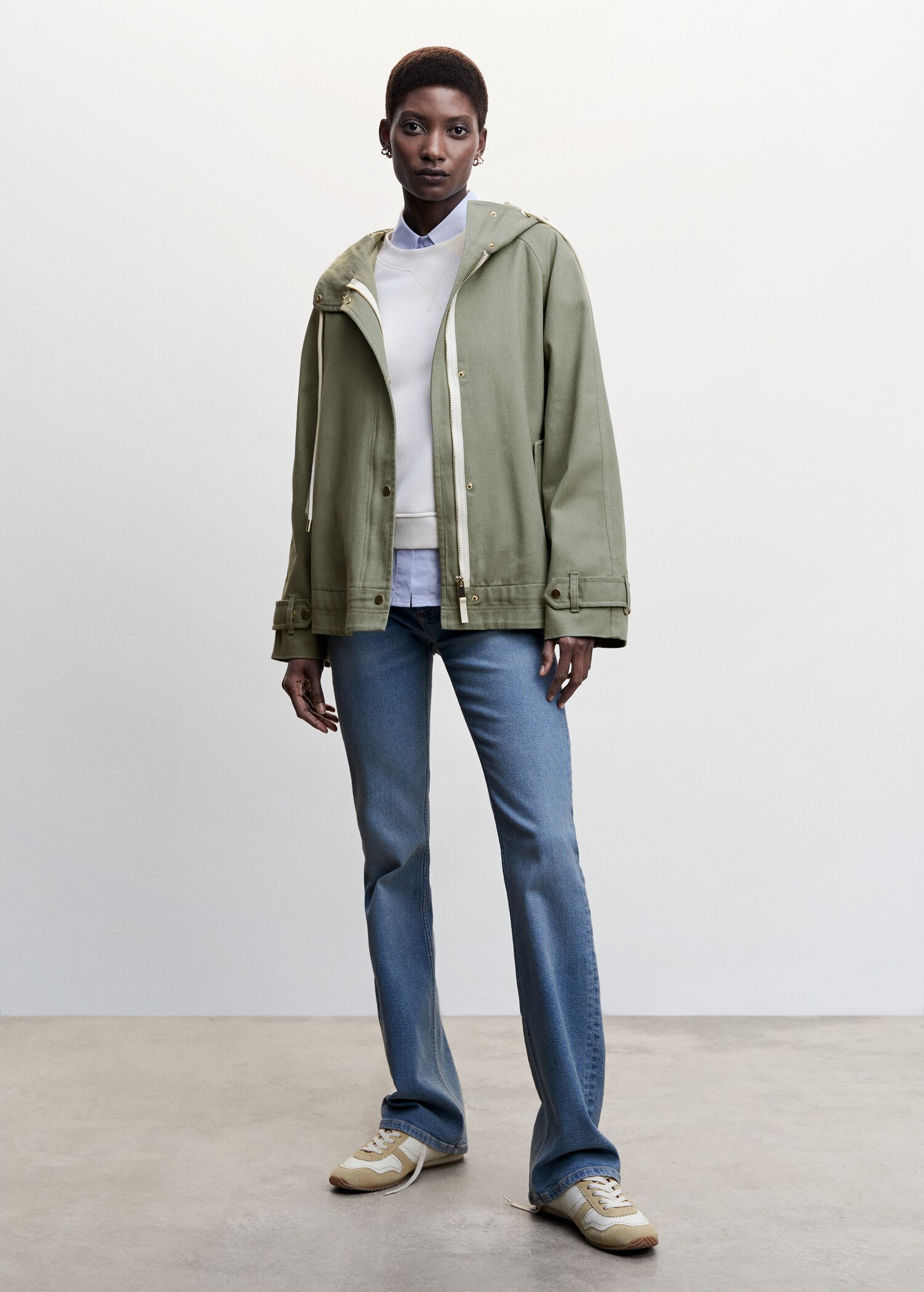 Baumwollparka mit Kapuze - Allgemeine Ansicht