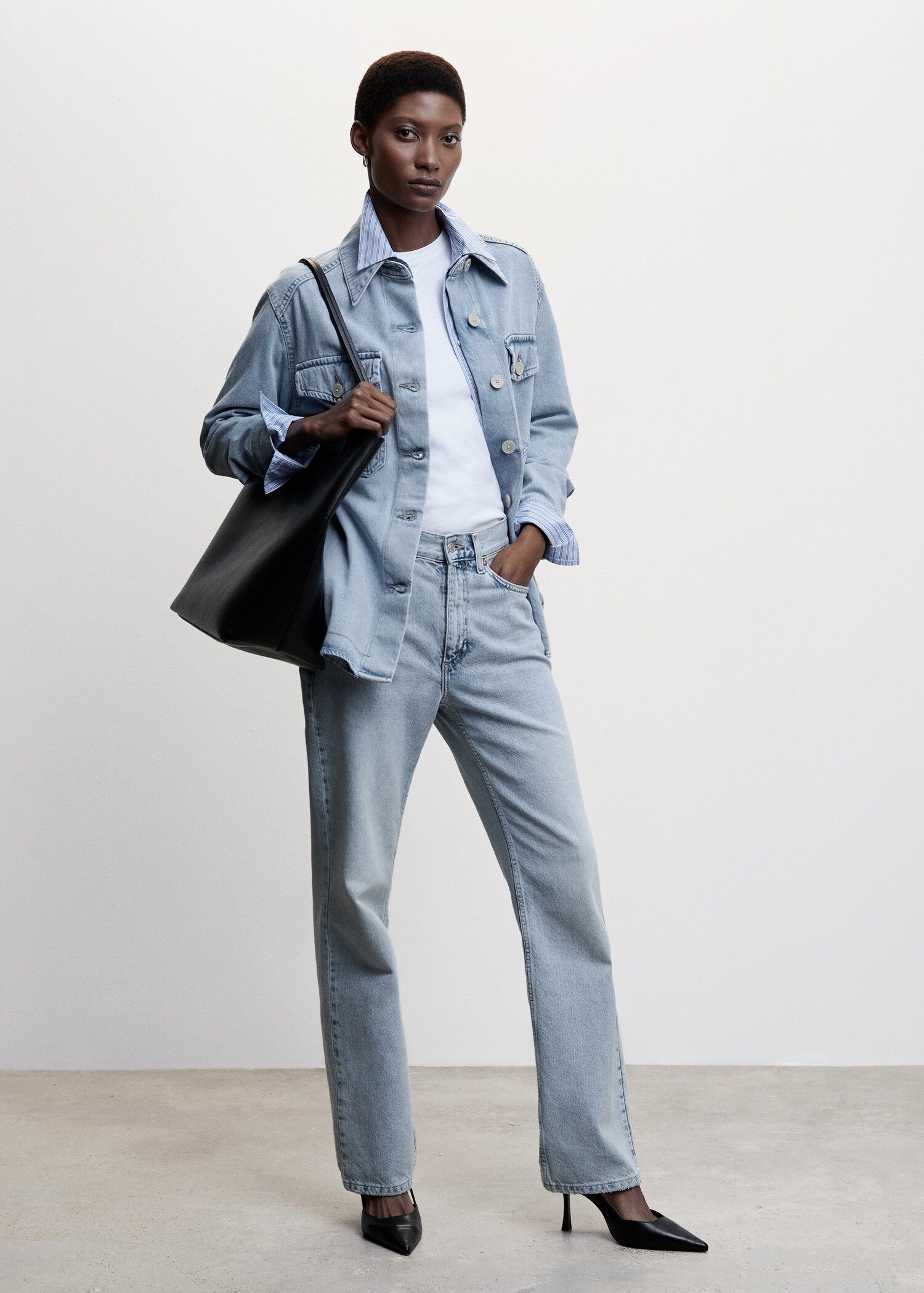Surchemise jean oversize - Plan général