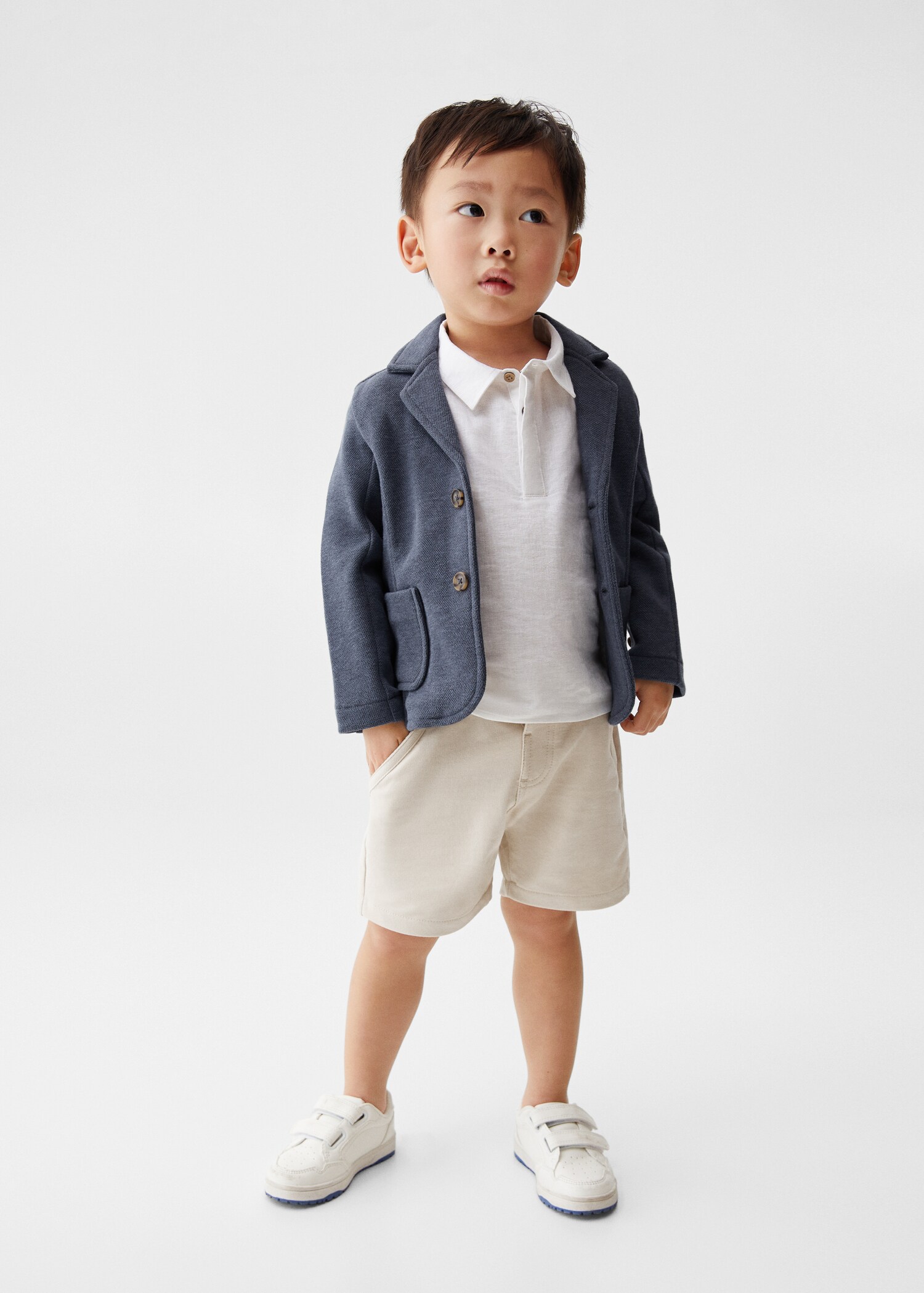 Veste costume regular fit texturée - Plan général