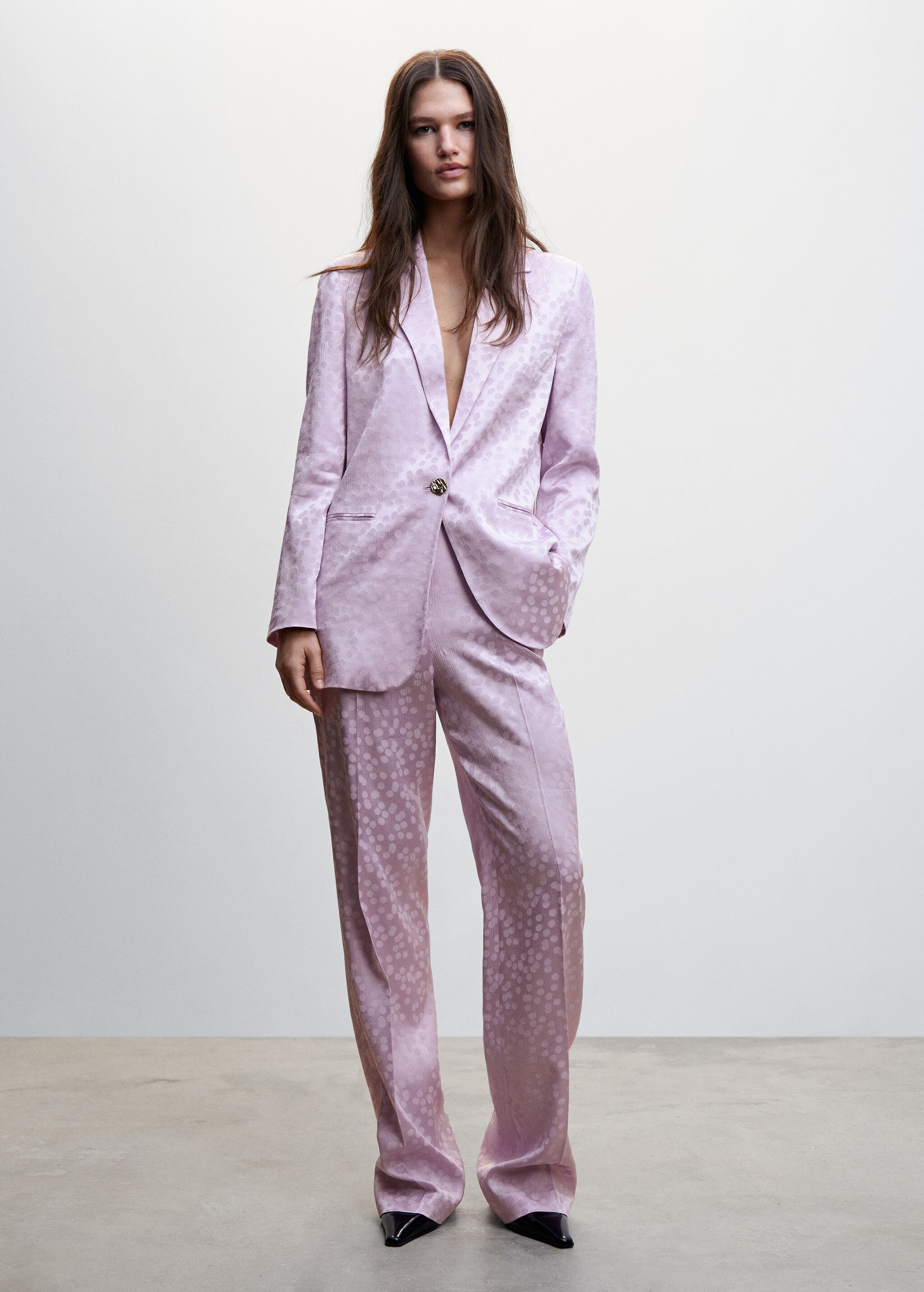 Satin trousers with polka dots - General plane