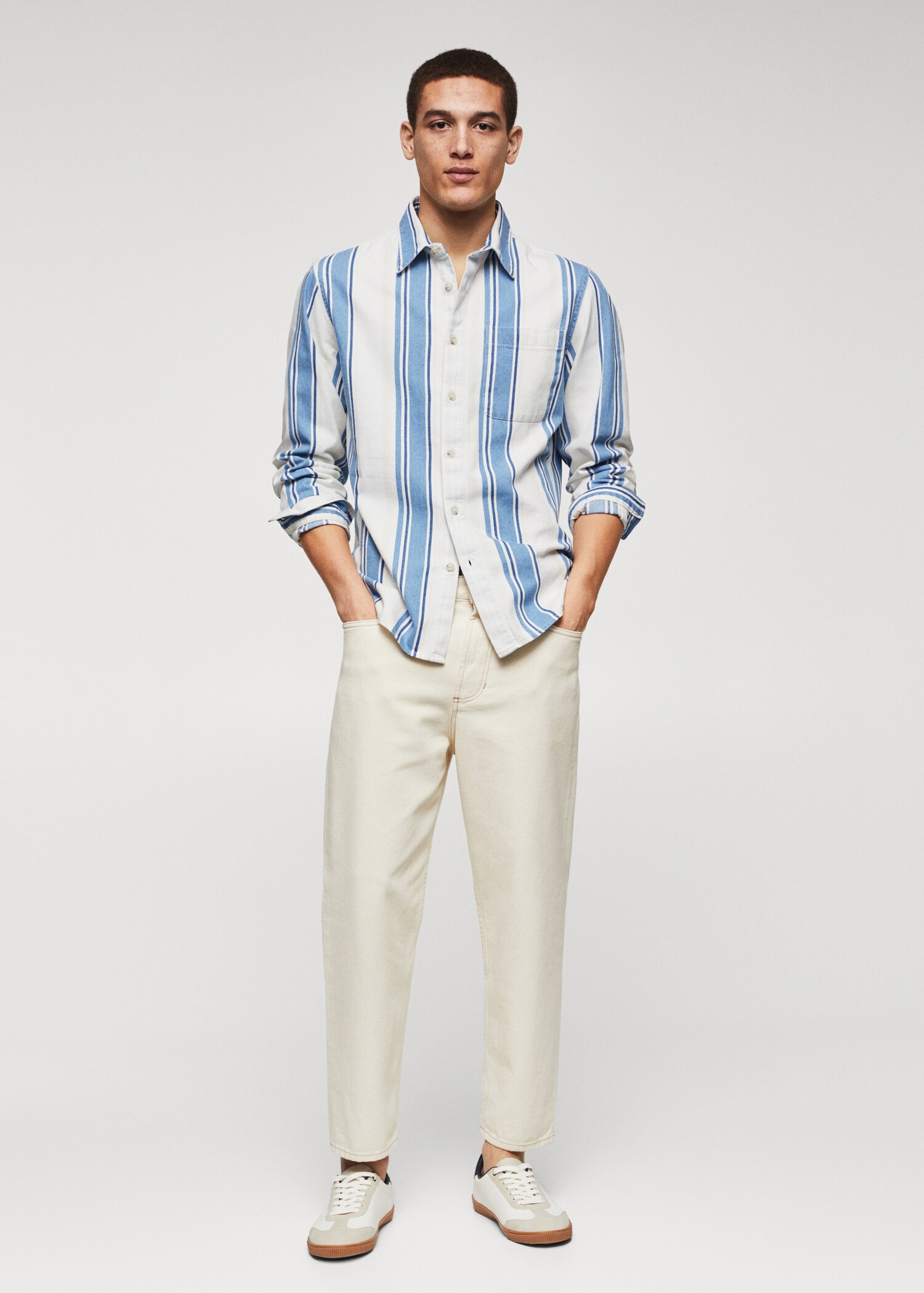 Camisa 100% algodón rayas - Plano general