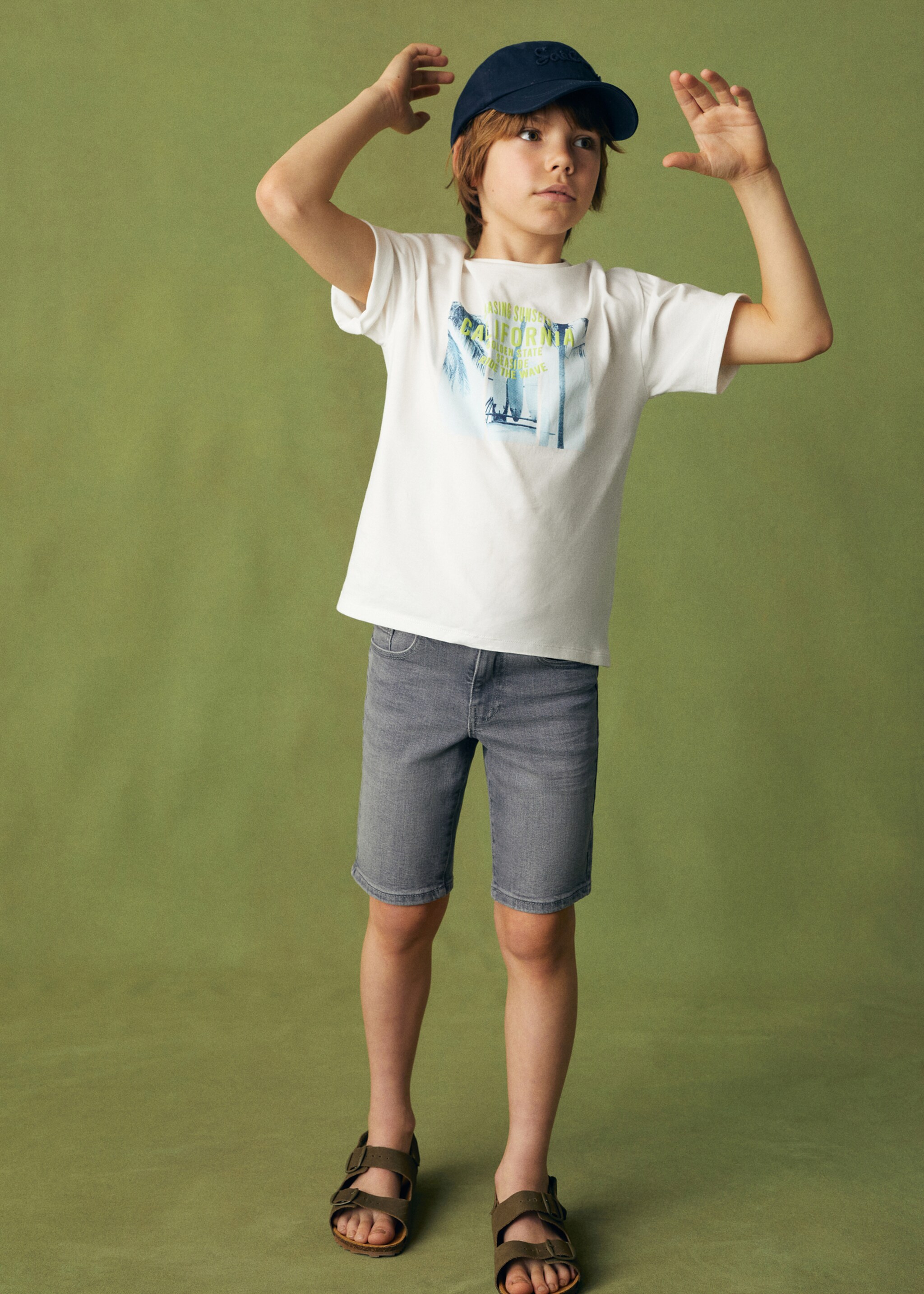 Cotton denim shorts - General plane, Denim Grey. Ref: 47055941-00.