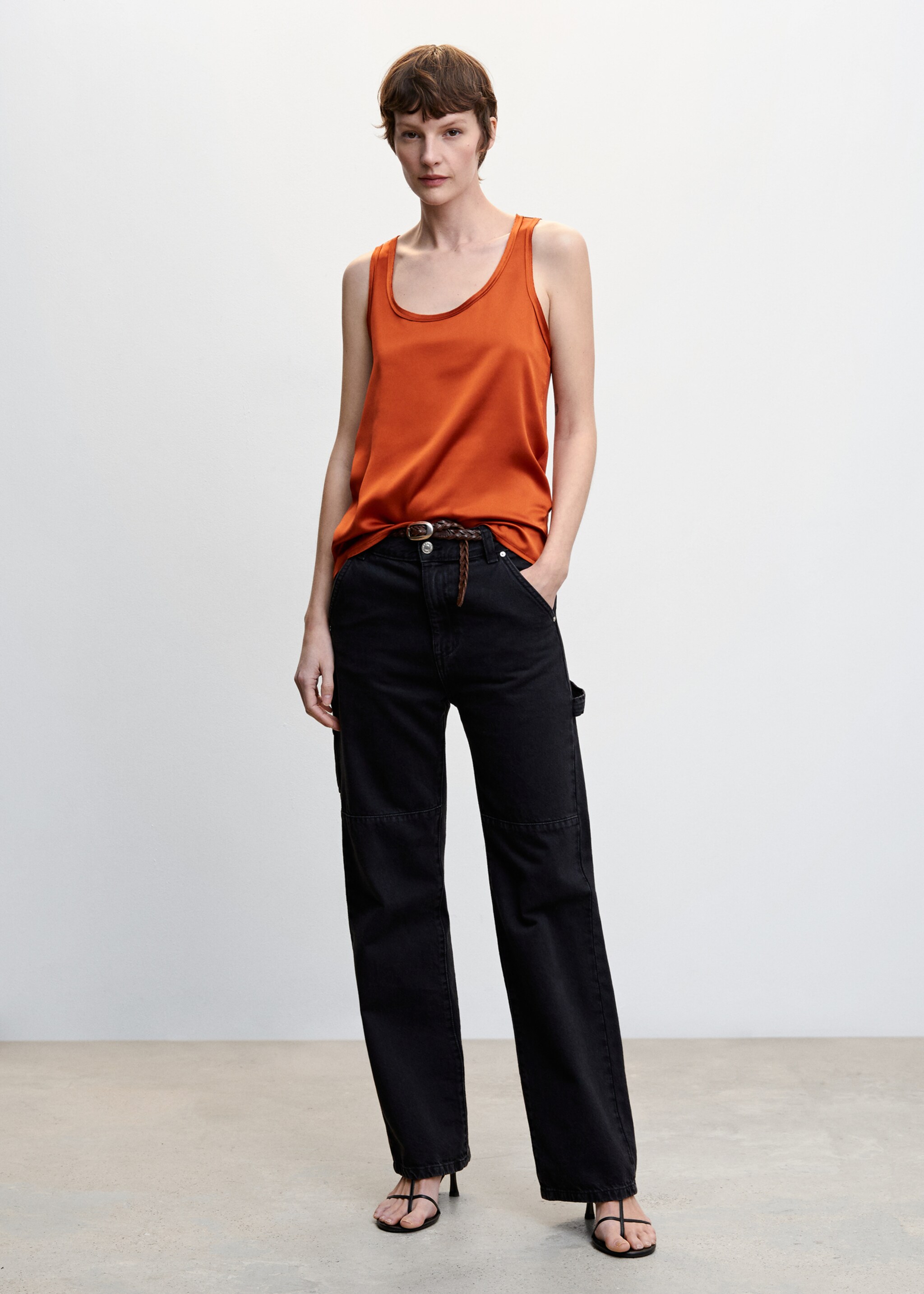 Essential strap top - General plane, Russet. Ref: 47057114-00.