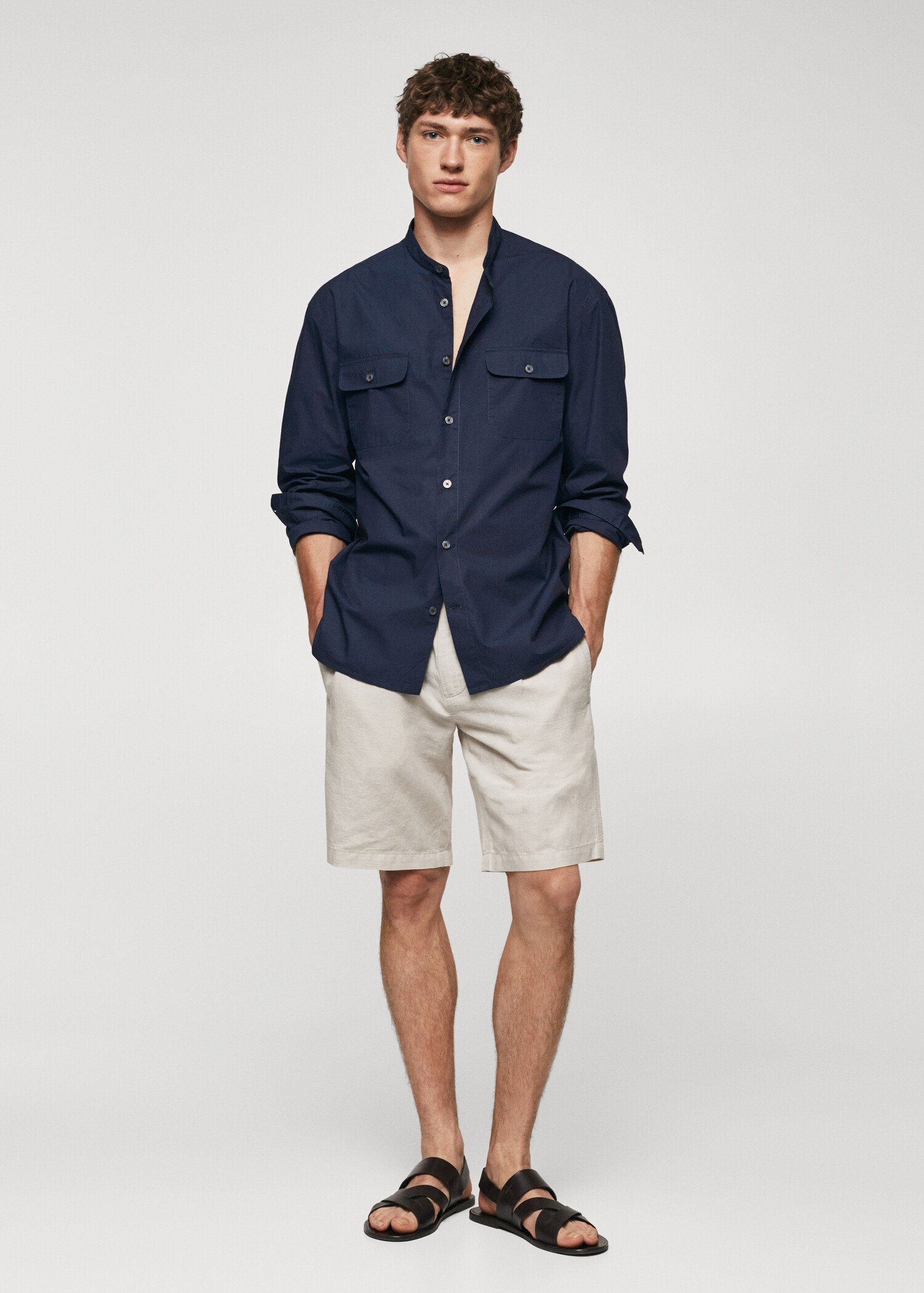 Camisa slim fit Mao cotó - Pla general