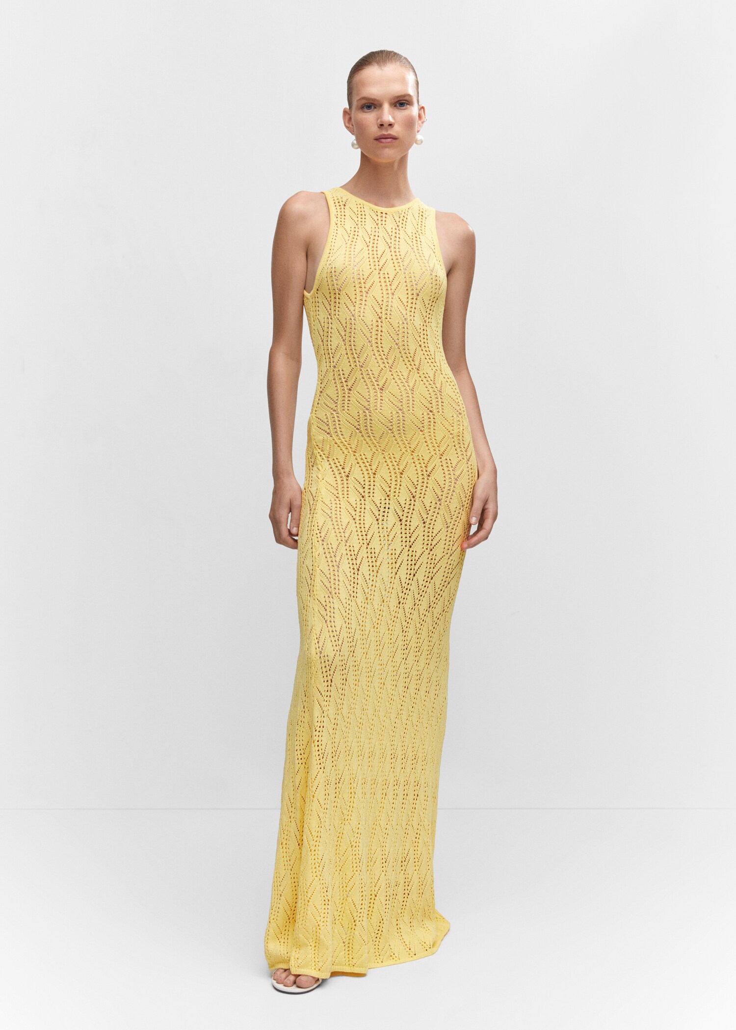 Robe longue ajourée