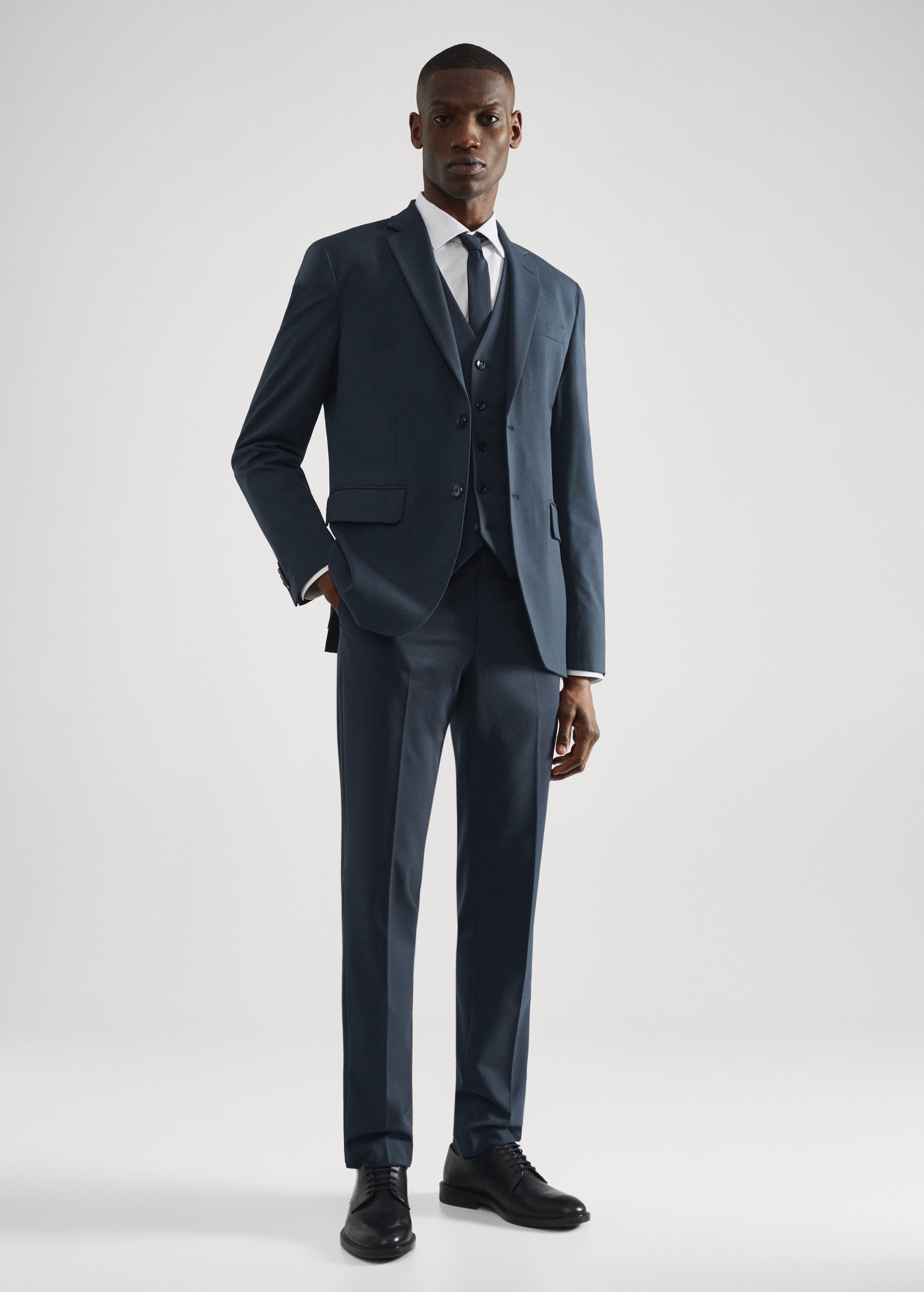 Slim Fit Traje Azul Klein Hombre Trajes Slim Pantalon De Vestir Y