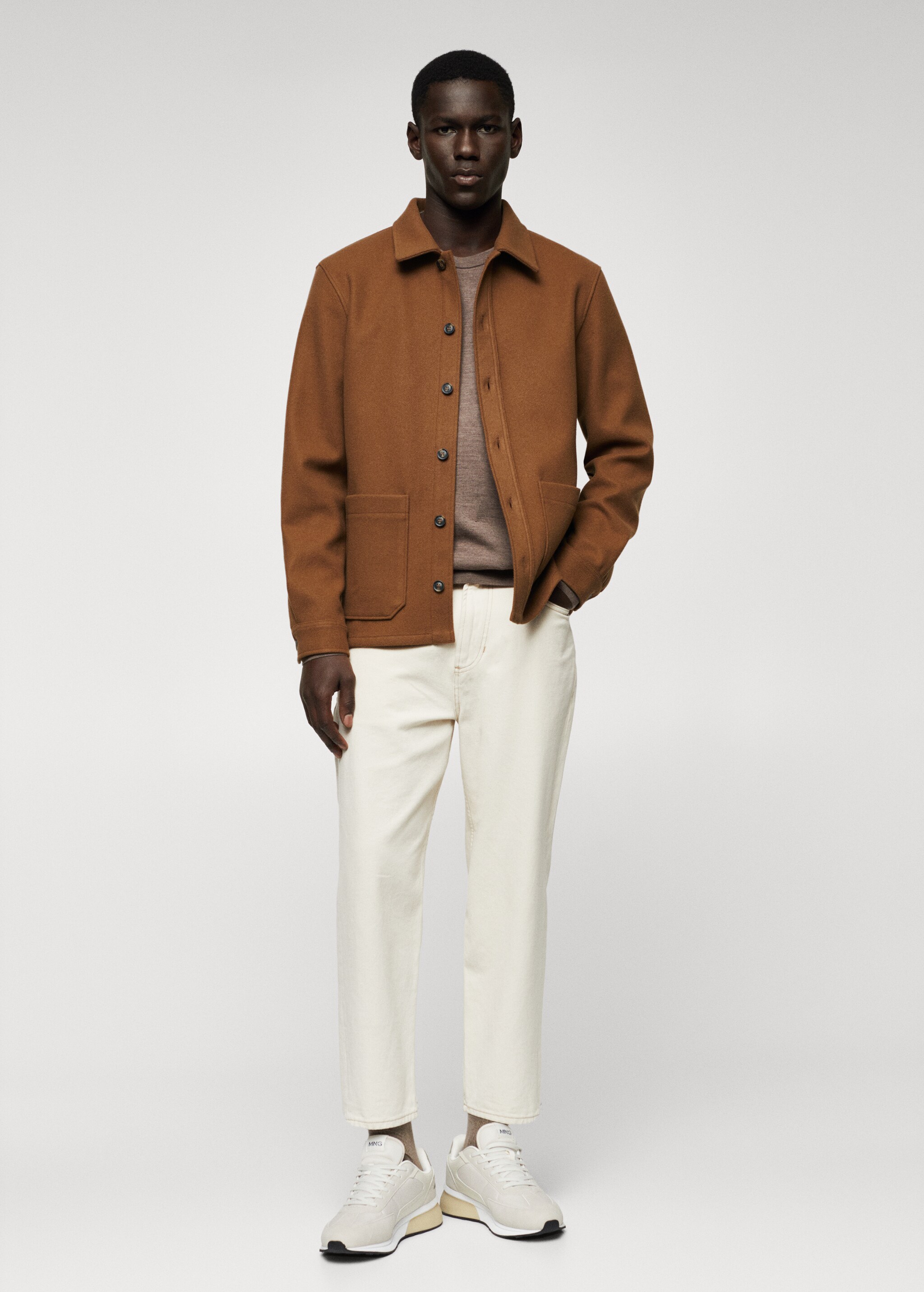 Textured overshirt with pockets - General plane