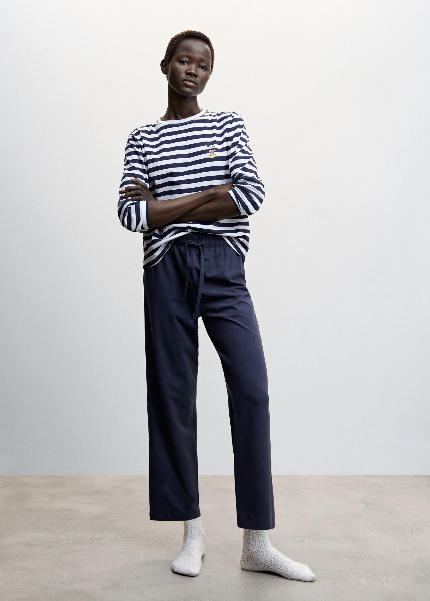Pantalon maille coton lin - Plan général