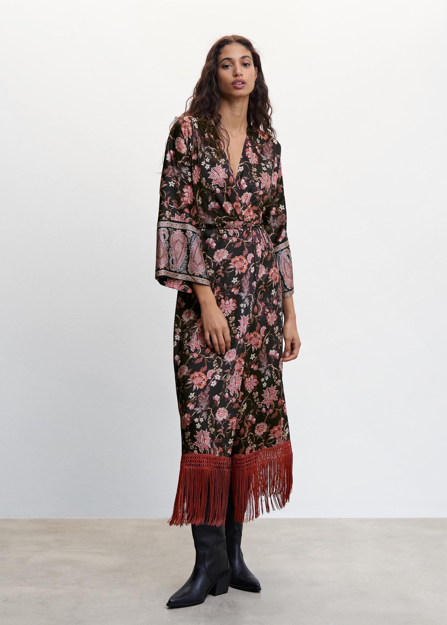 Fringed hem dress - General plane