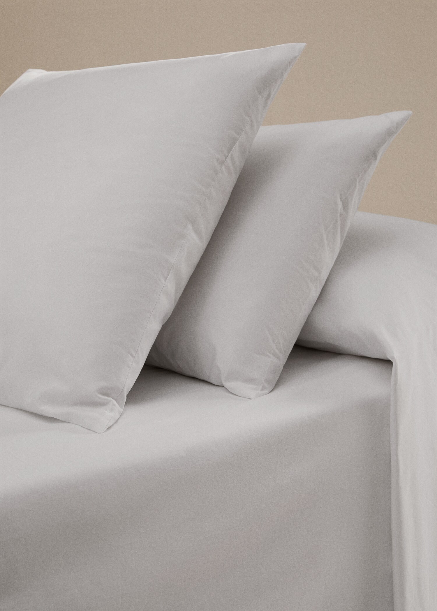 Housses coussin percale de coton (180 fils) 60x60 cm (Lot de 2) - Plan général
