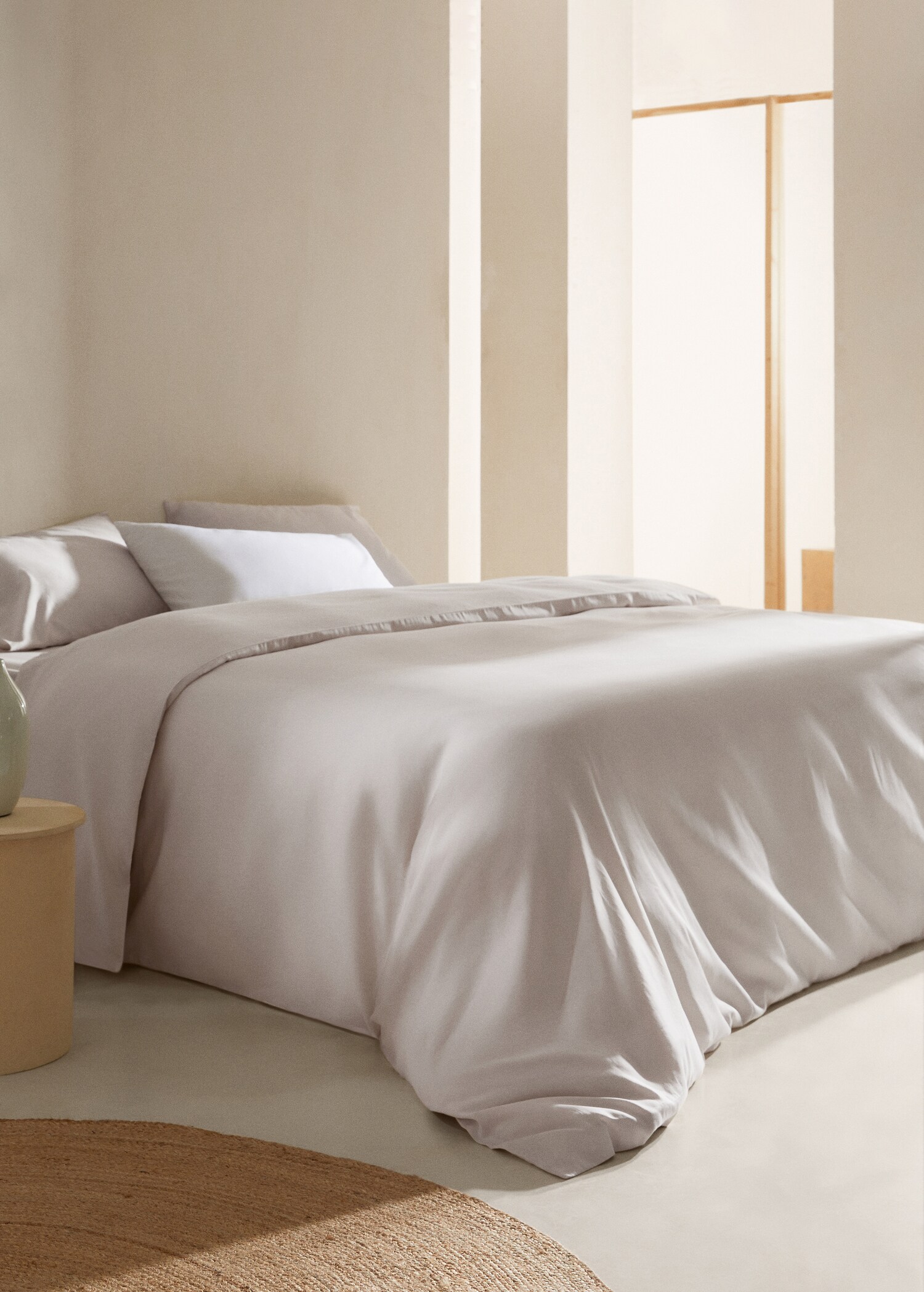 Satijnen dekbedovertrek bed 135 cm - Overzichtstekening