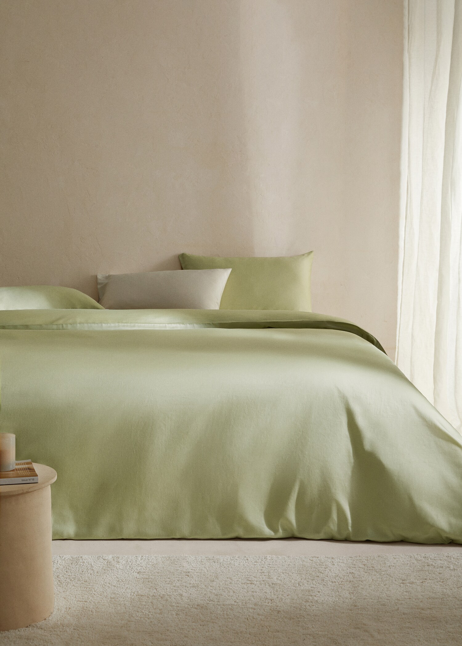 Satijnen dekbedovertrek bed 135 cm - Overzichtstekening