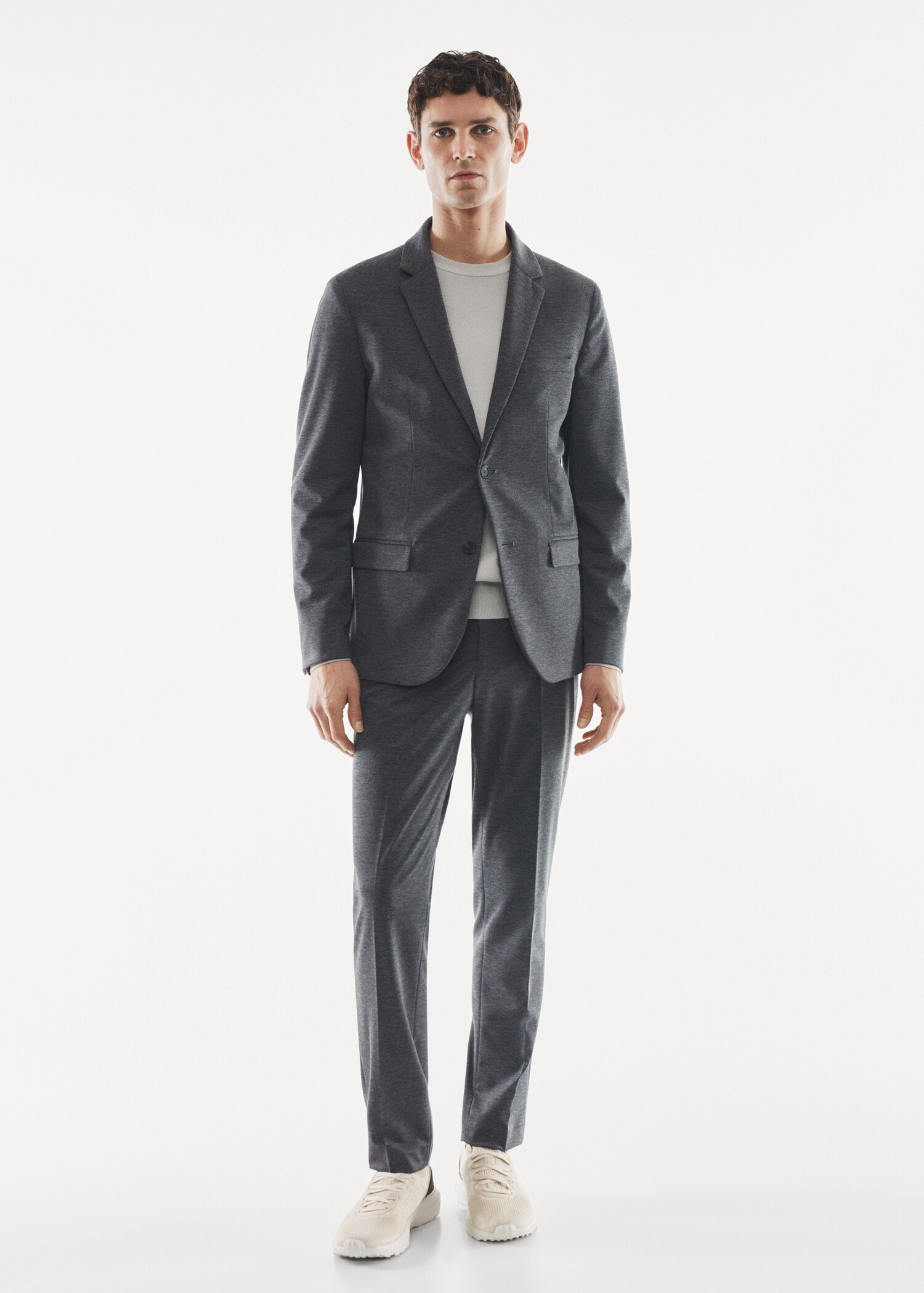 Slim-fit stretch suit jacket - General plane