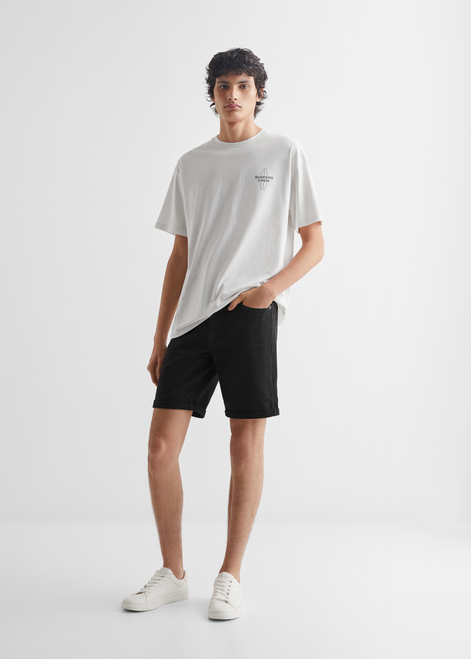 Bermuda denim coton - Plan général