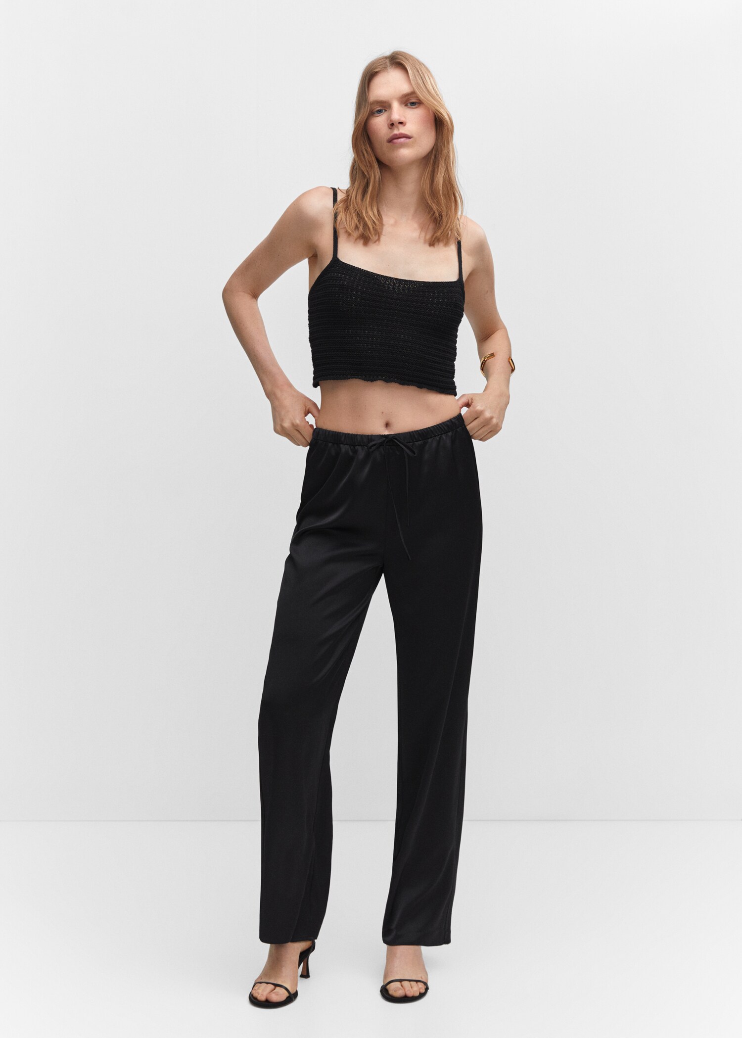 Palazzohose aus Satin - Allgemeine Ansicht