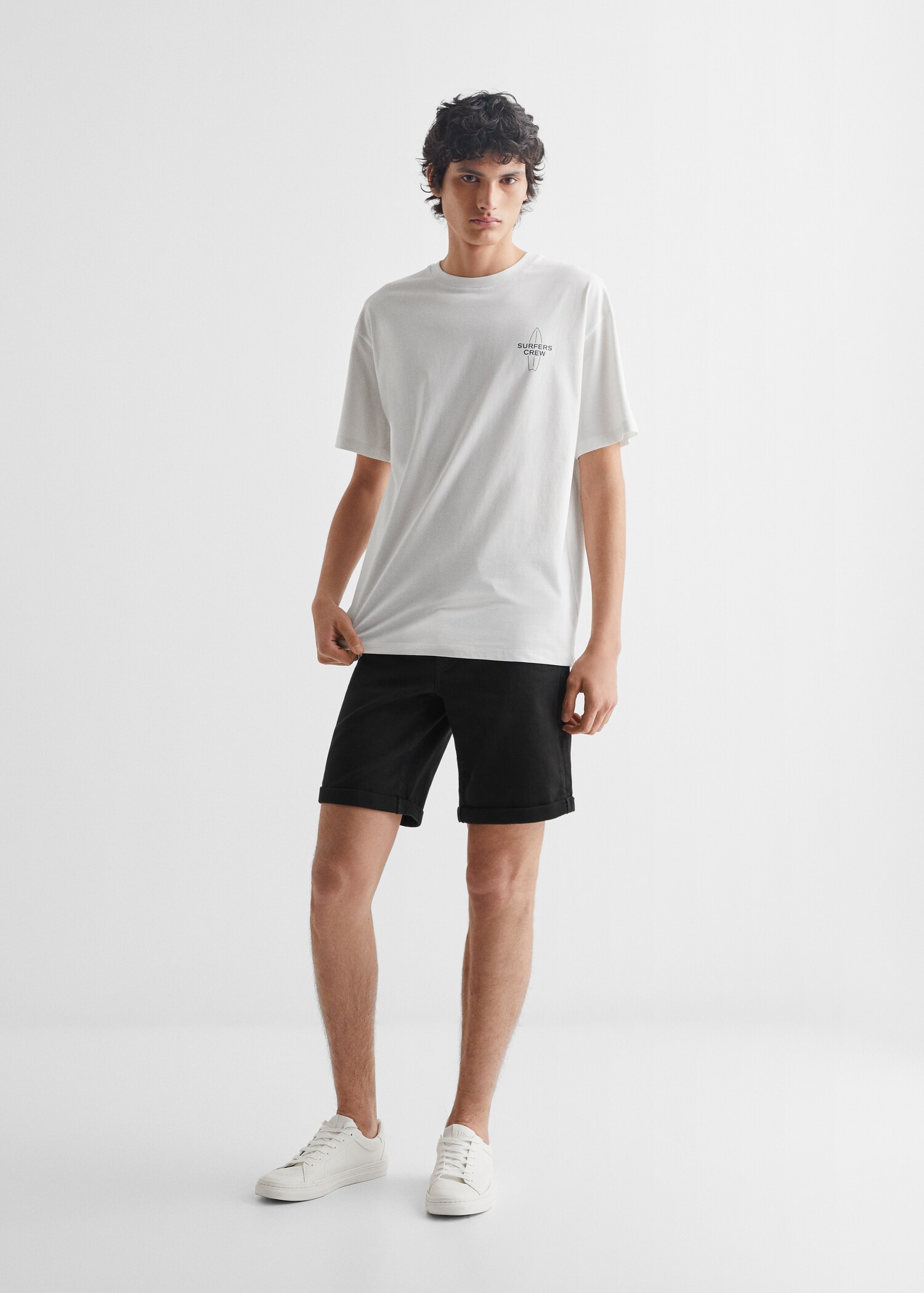 Printed cotton-blend T-shirt - General plane