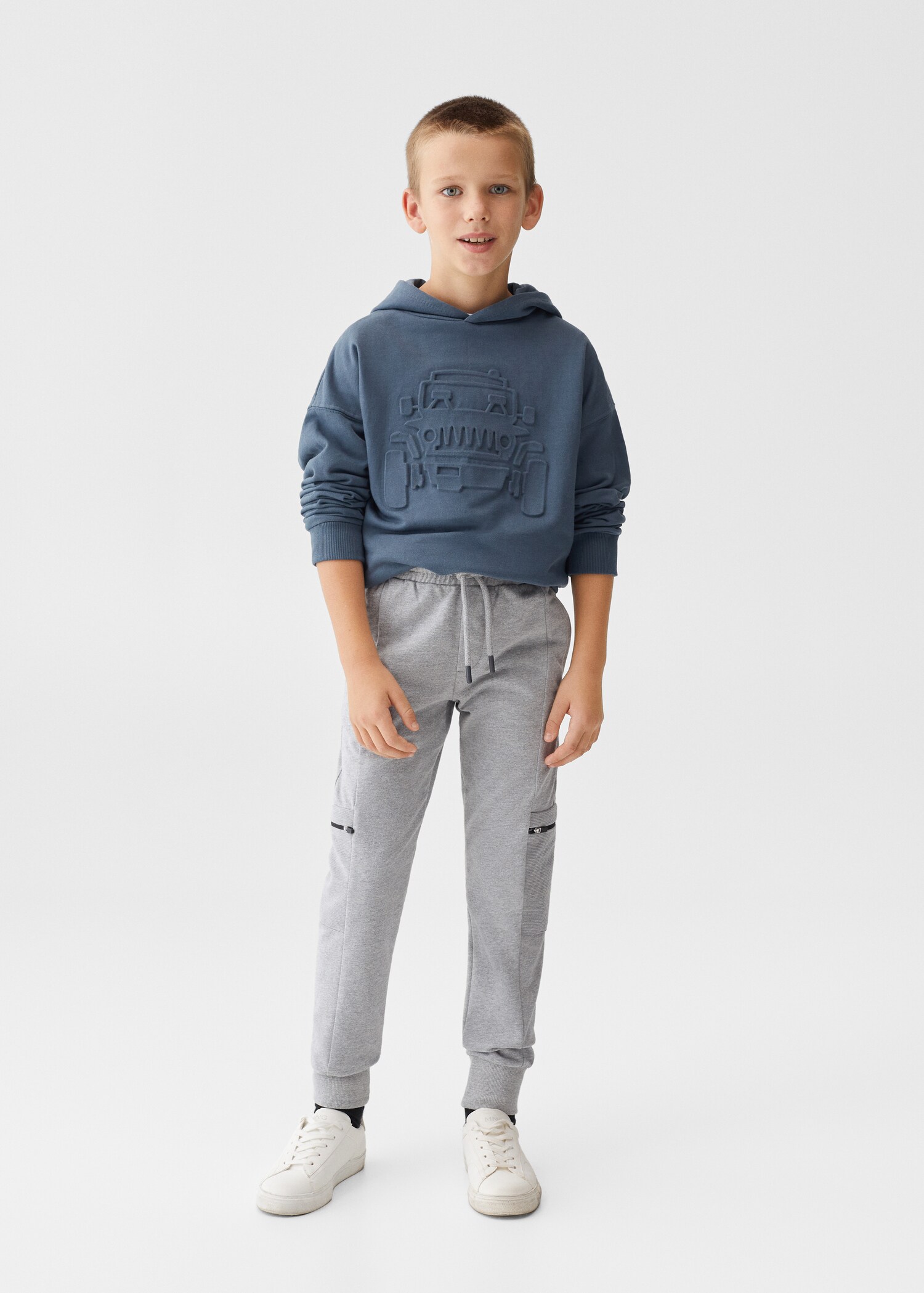 Baumwoll-Joggerpants mit Reißverschlüssen - Allgemeine Ansicht