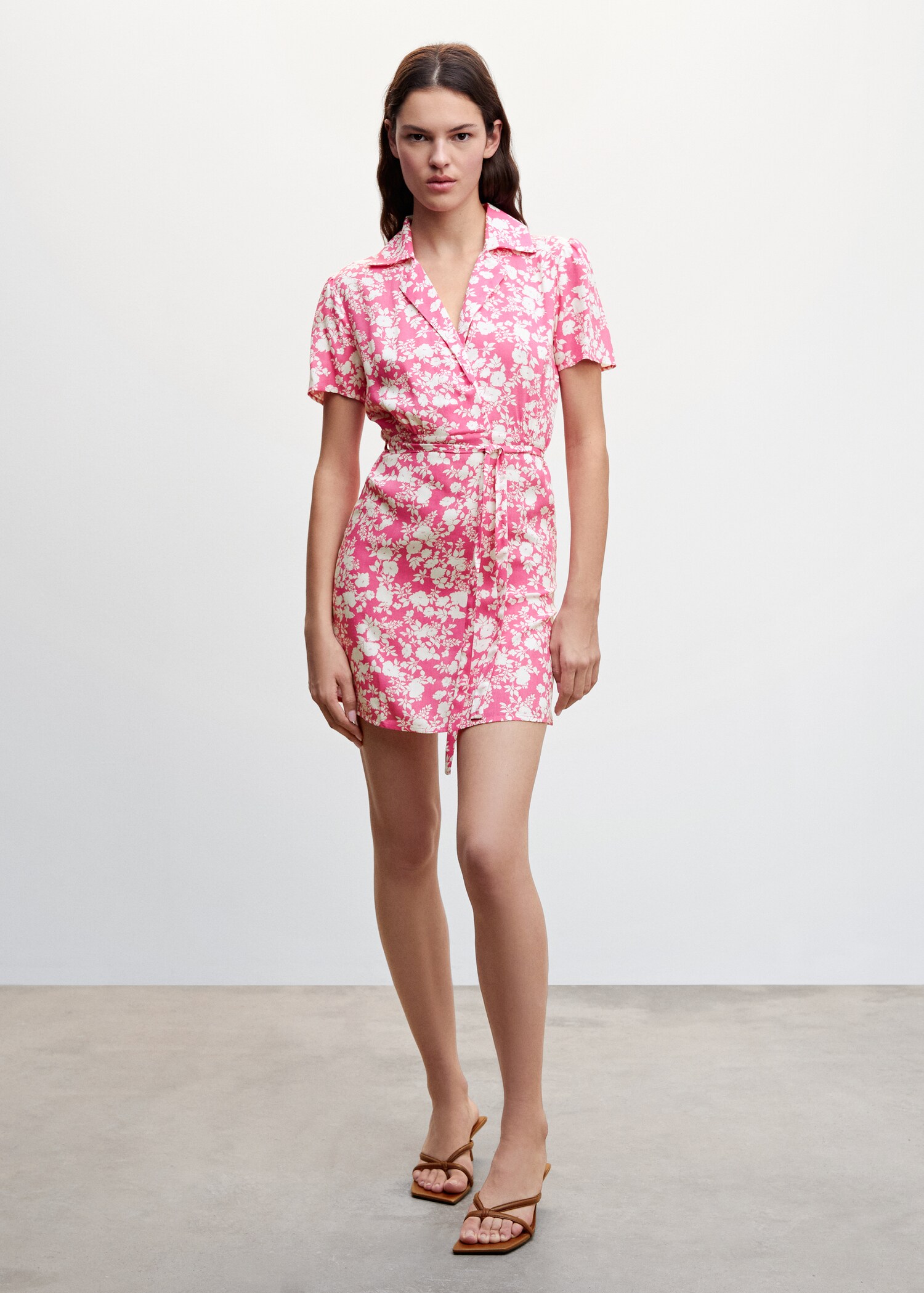 Robe chemisier fleurs - Plan général