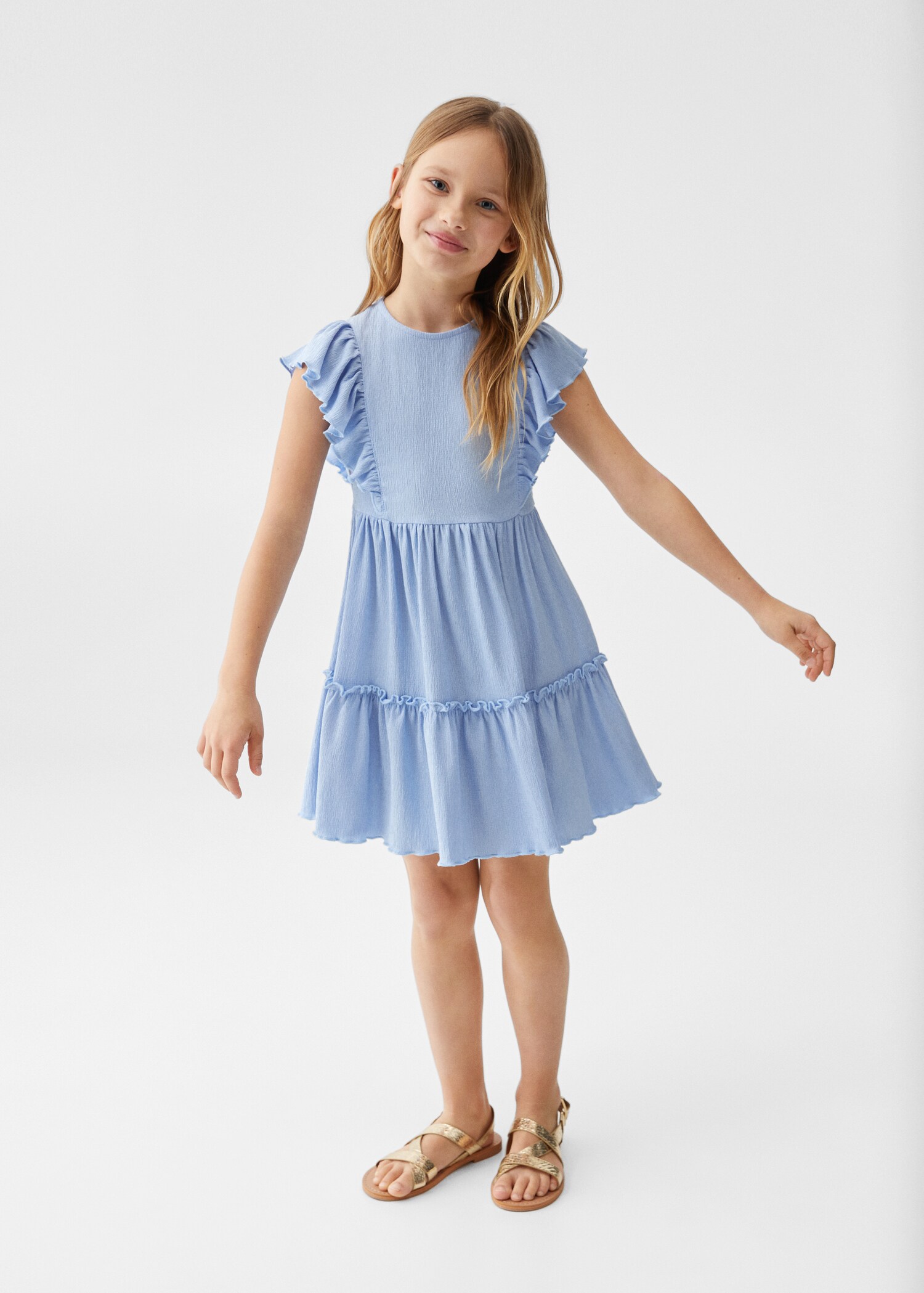 Textured ruffled dress - General plane