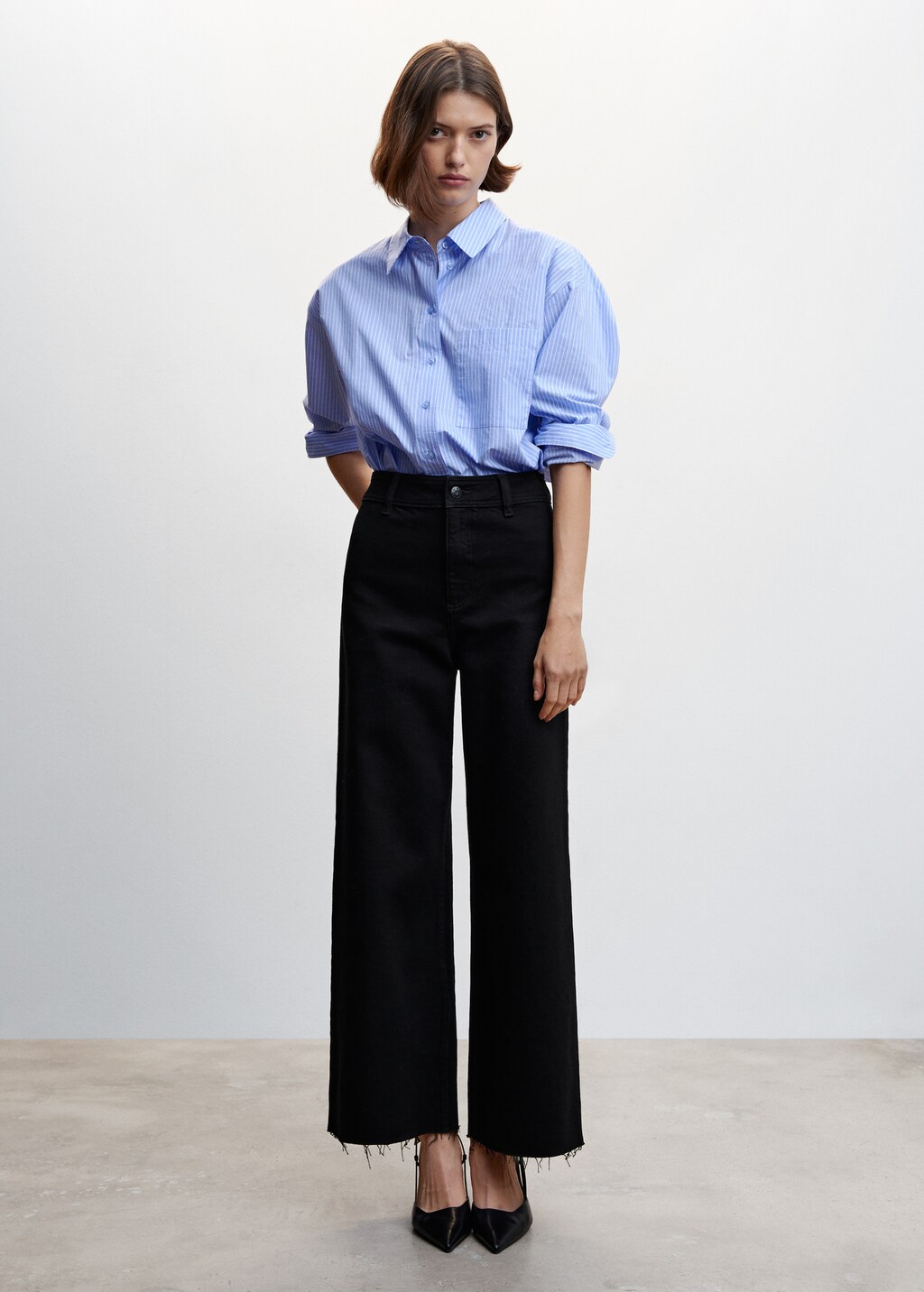 Jeans culotte vita alta