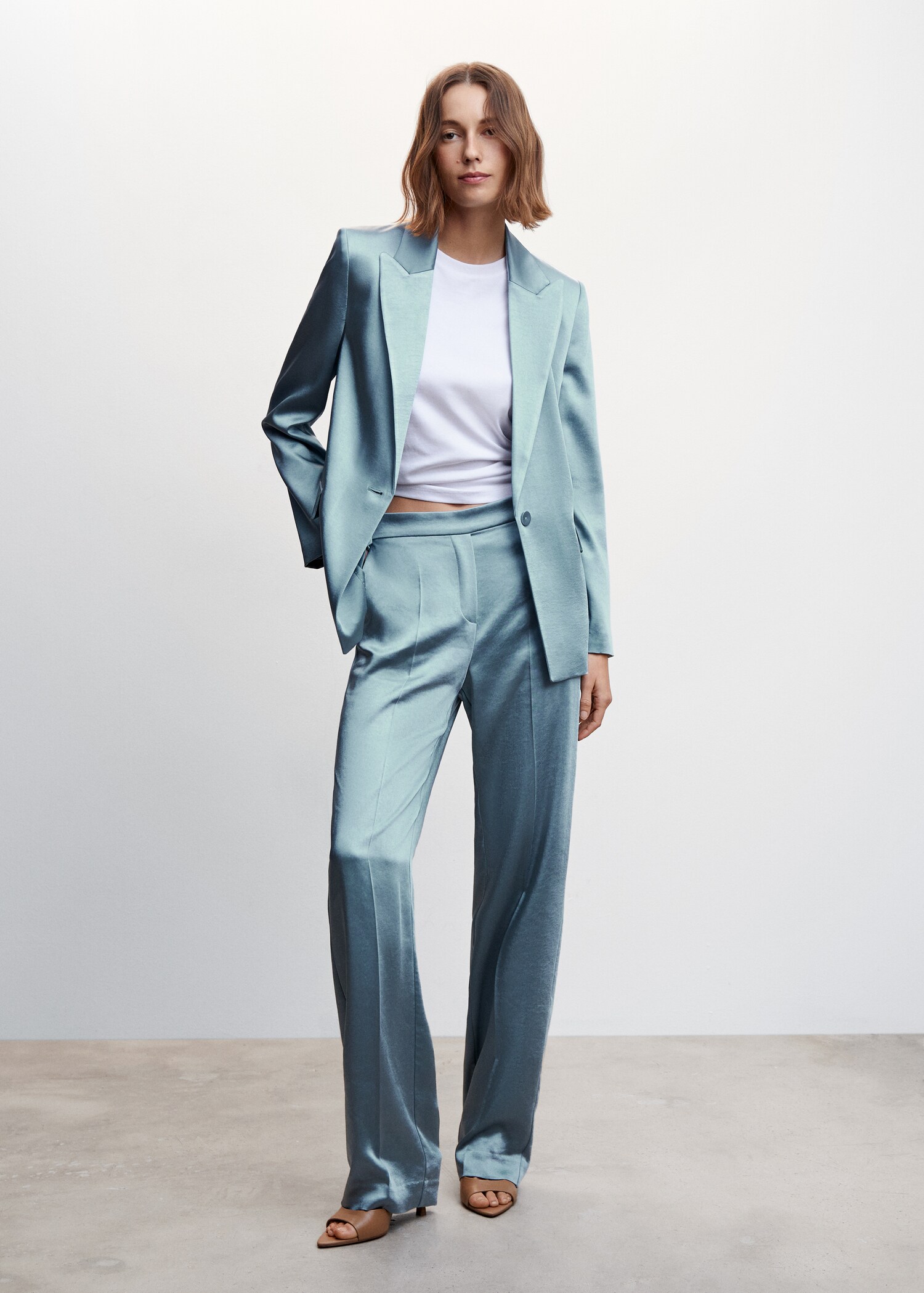 Satin-finish blazer - General plane