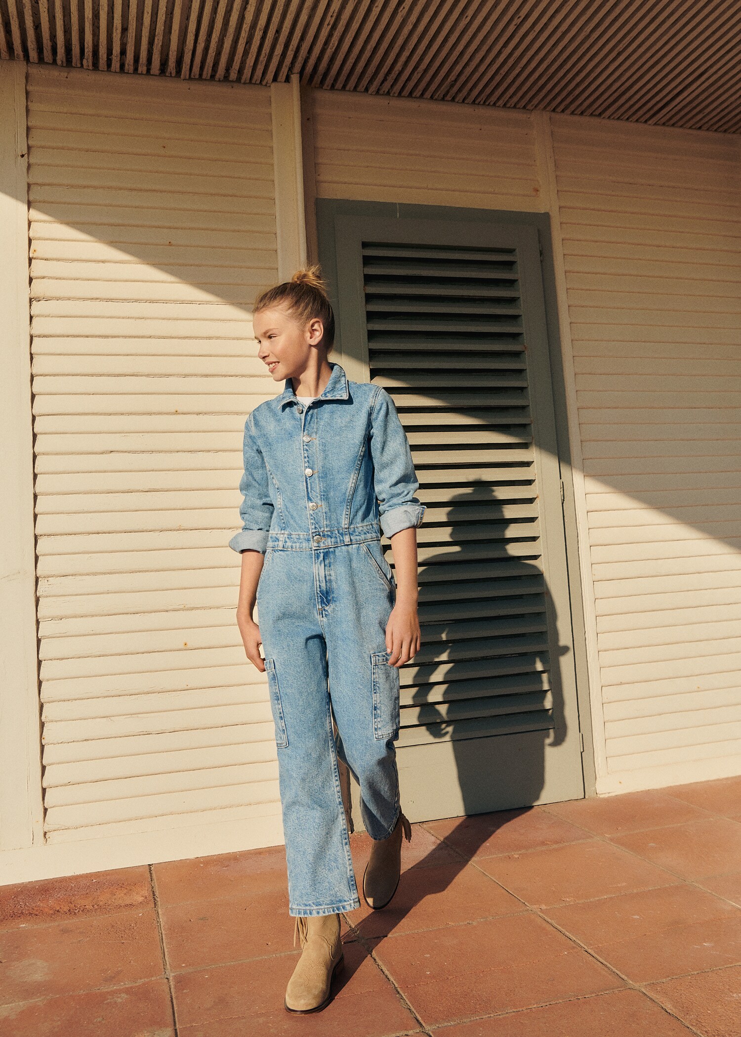 Jumpsuit denim cargo - Allmän bild