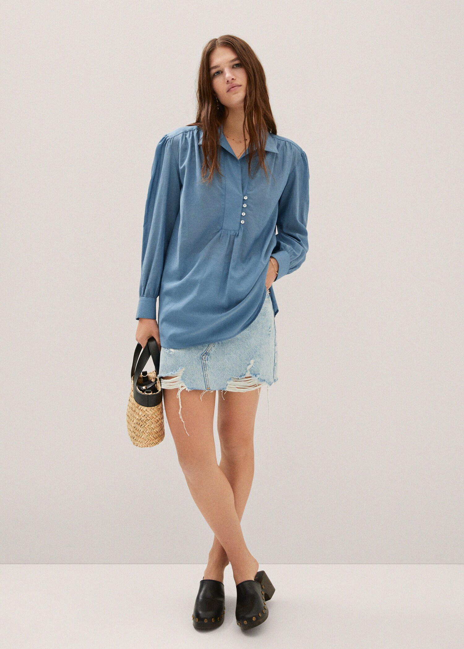 Brusa camisera oversize - Pla general