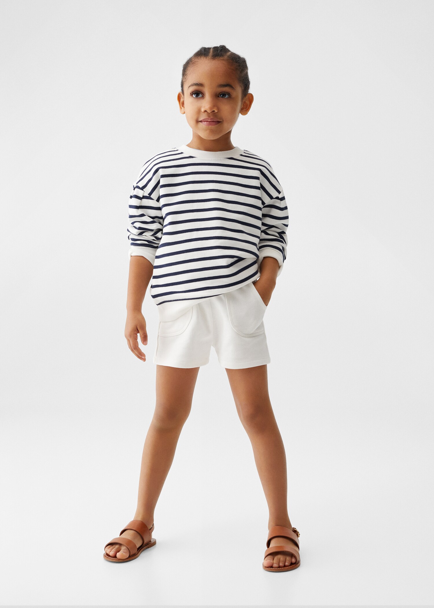Cotton-blend shorts - General plane
