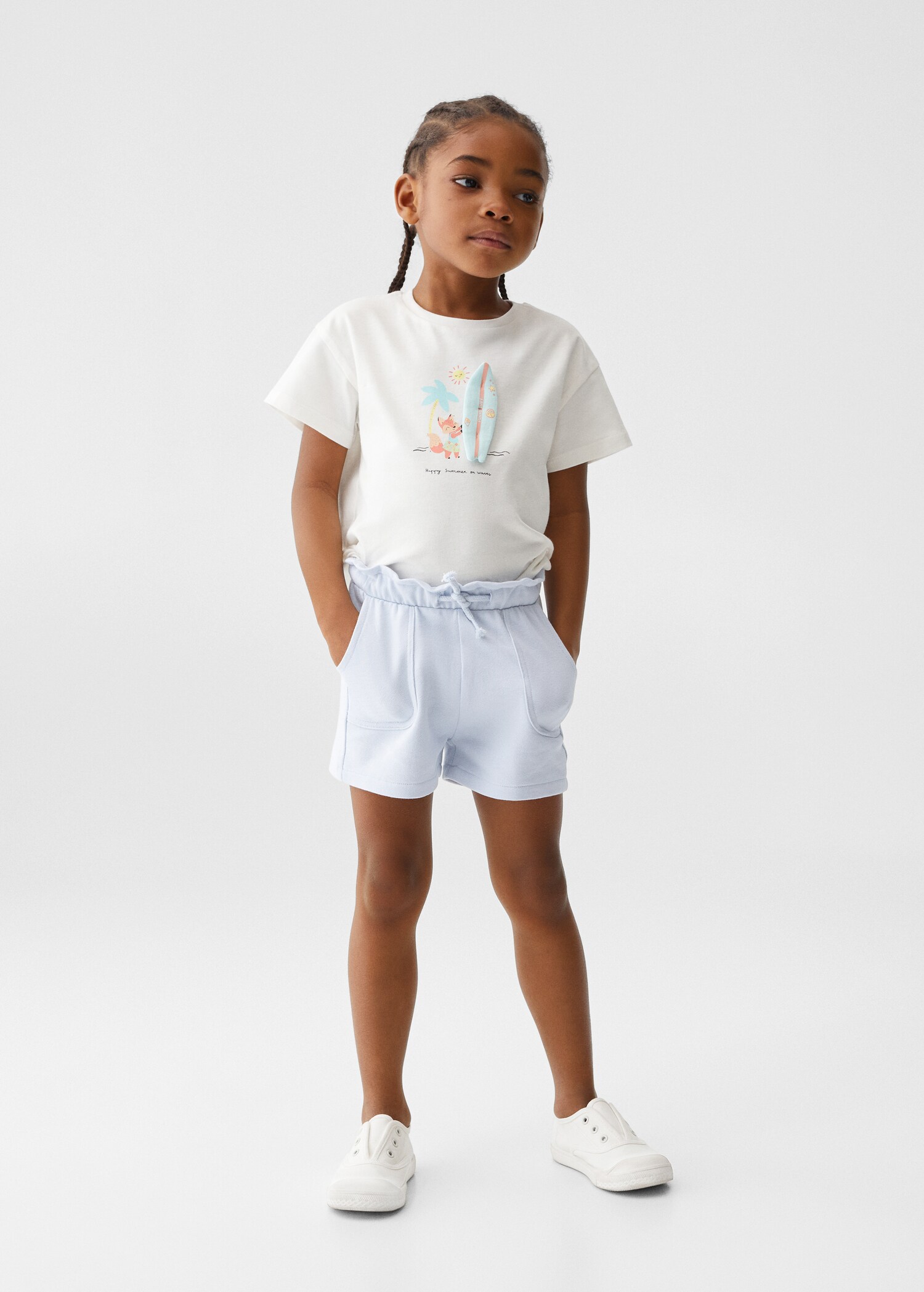 Cotton-blend shorts - General plane