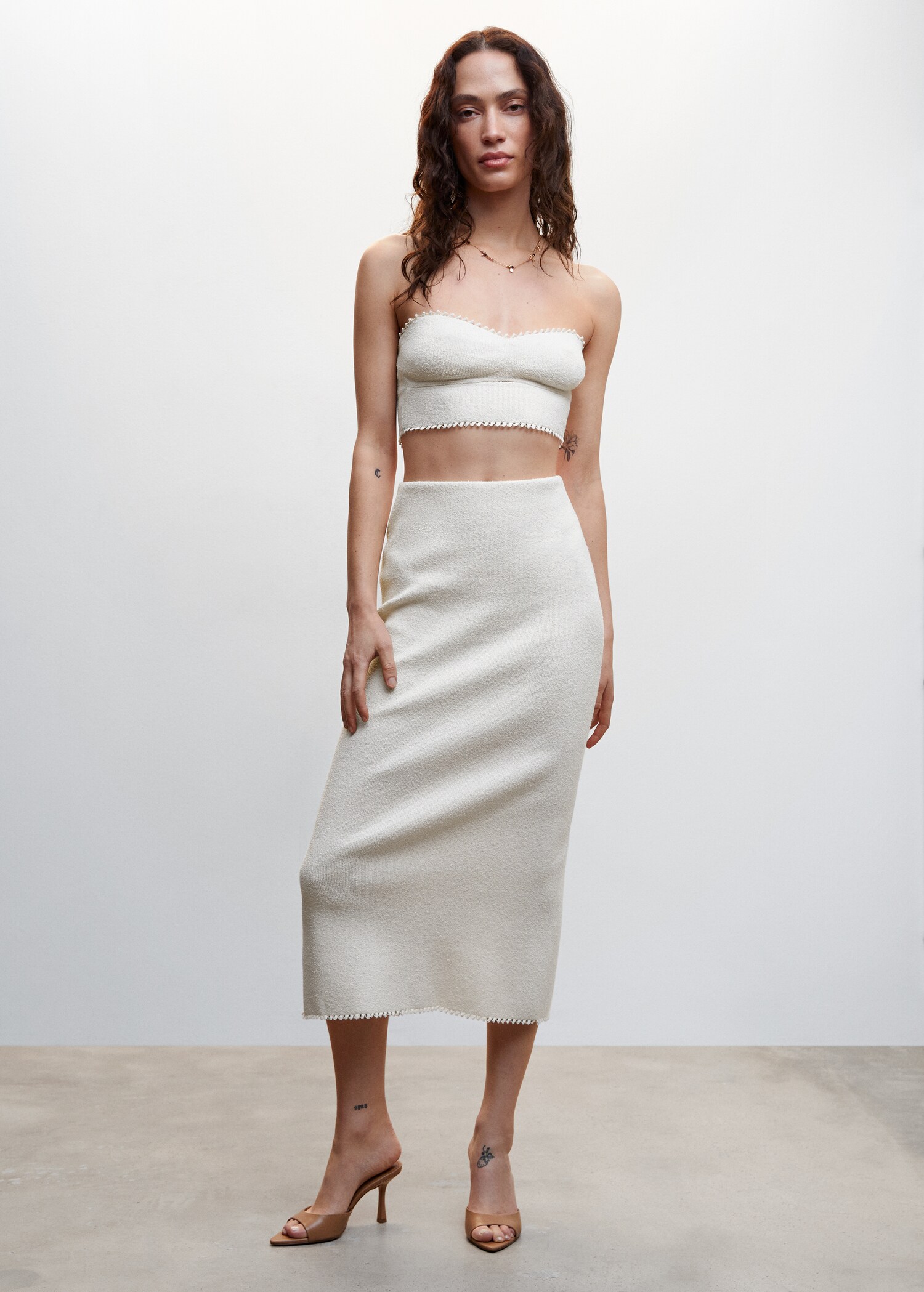 Knitted cropped top - General plane