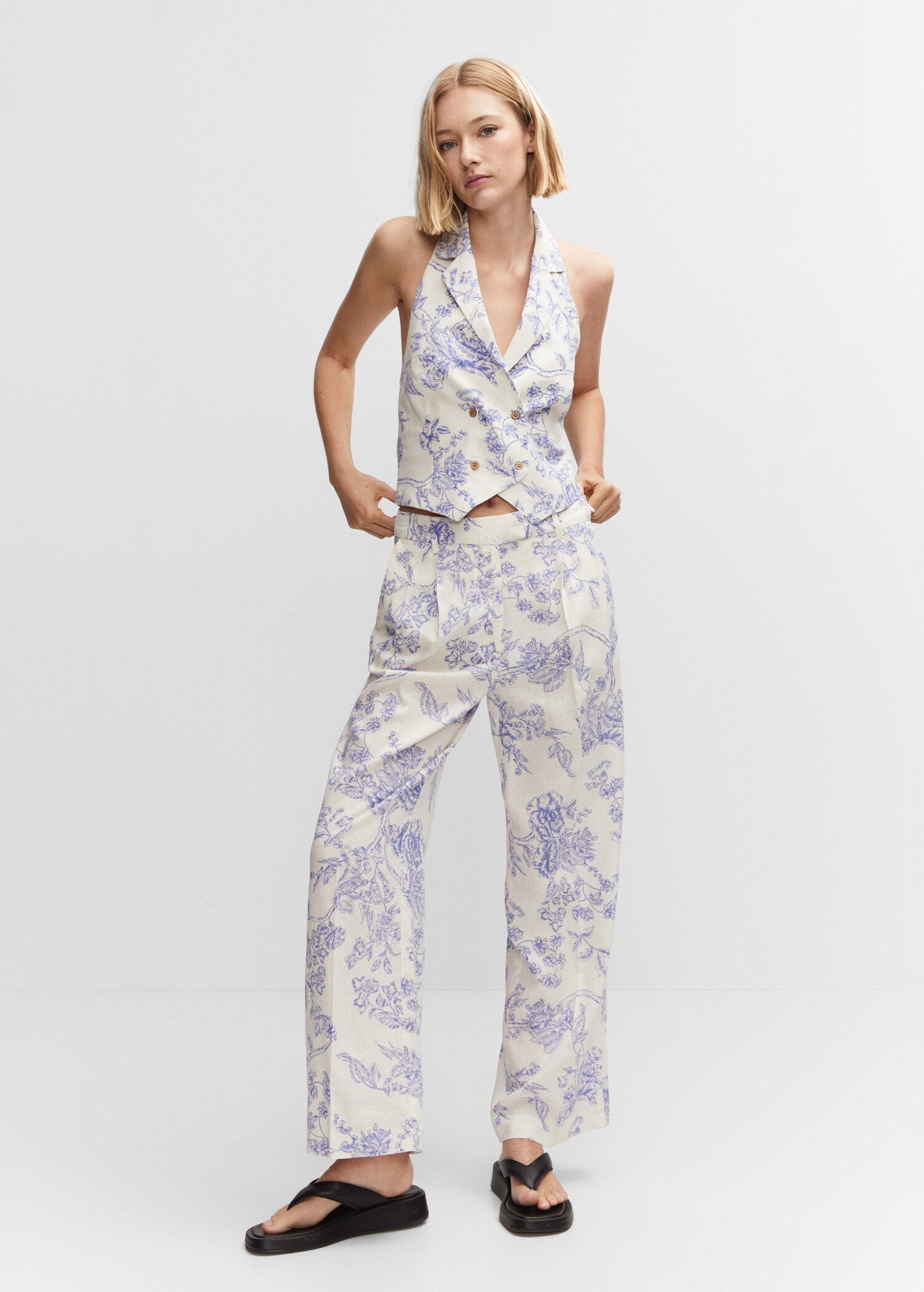 Printed linen waistcoat - General plane