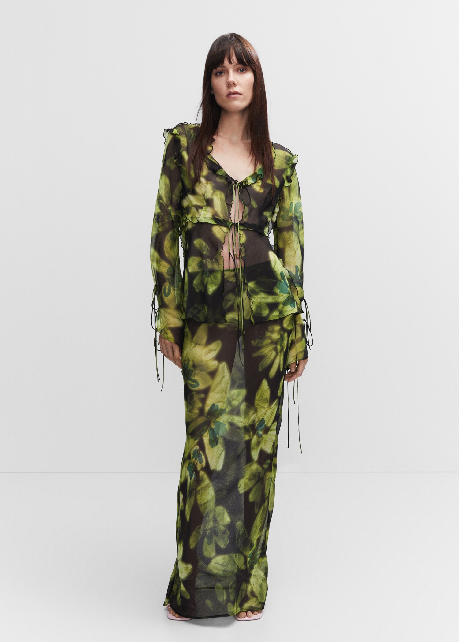 Blusa chiffon fiori - Piano generale