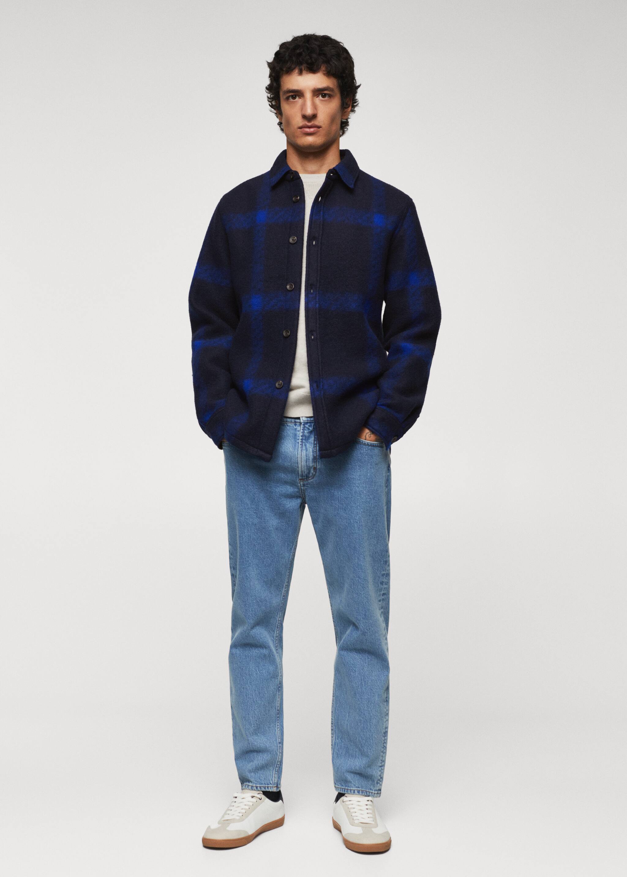 Check flannel overshirt - General plane