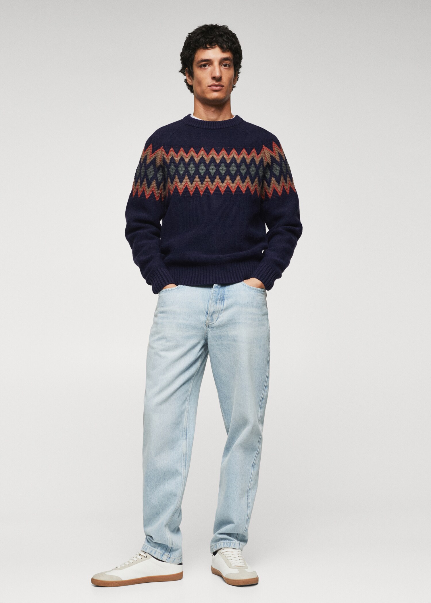 Geometric jacquard sweater - General plane