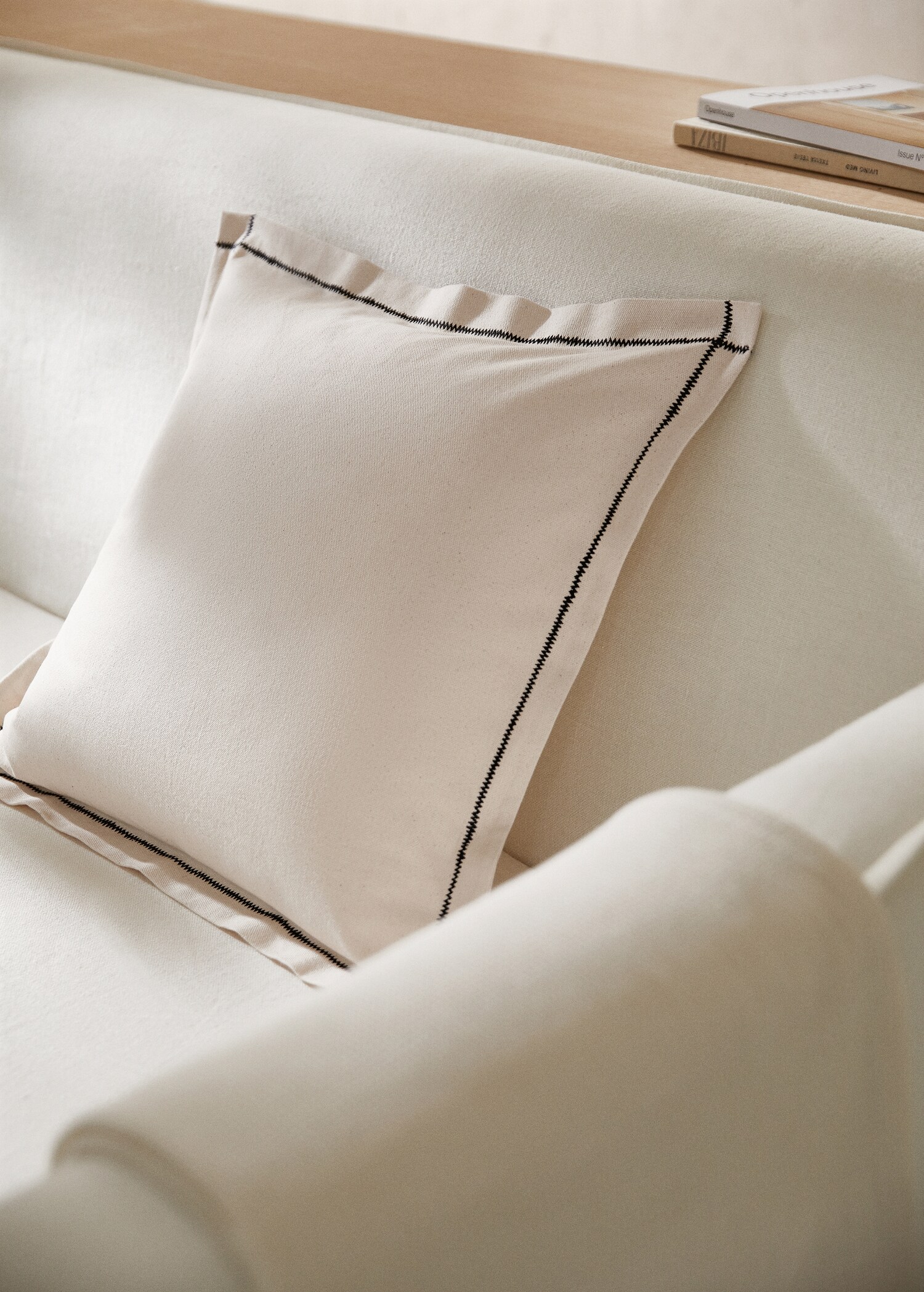 Embroidered cushion cover - General plane