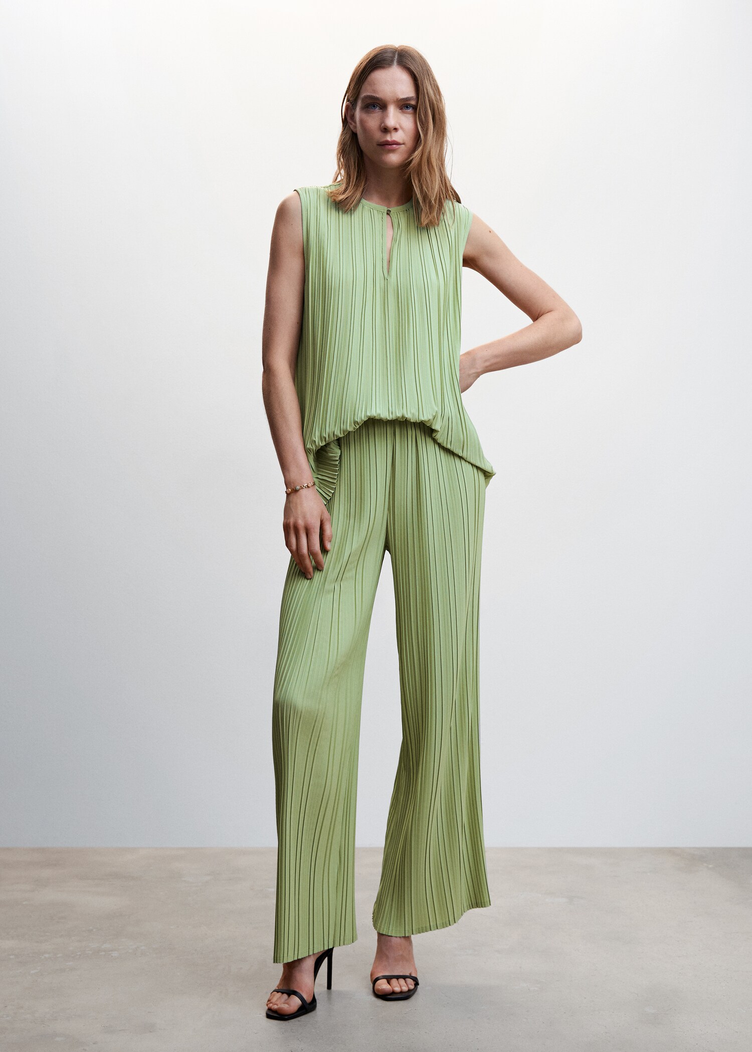 Pleated wideleg pants - General plane