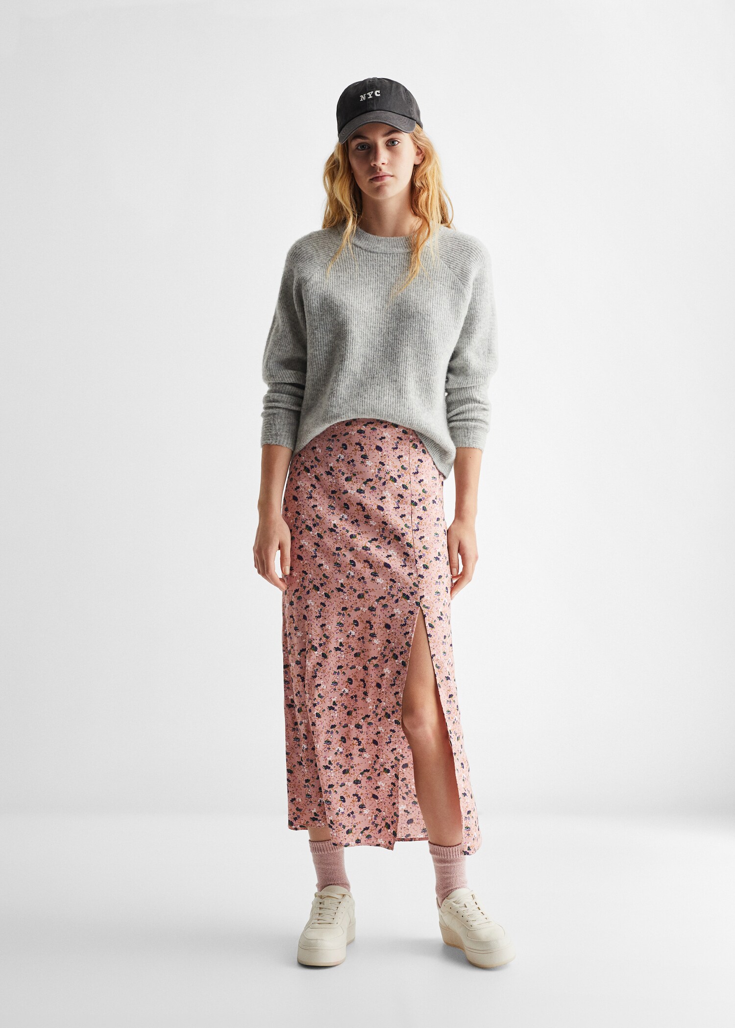 Printed midi skirt - General plane