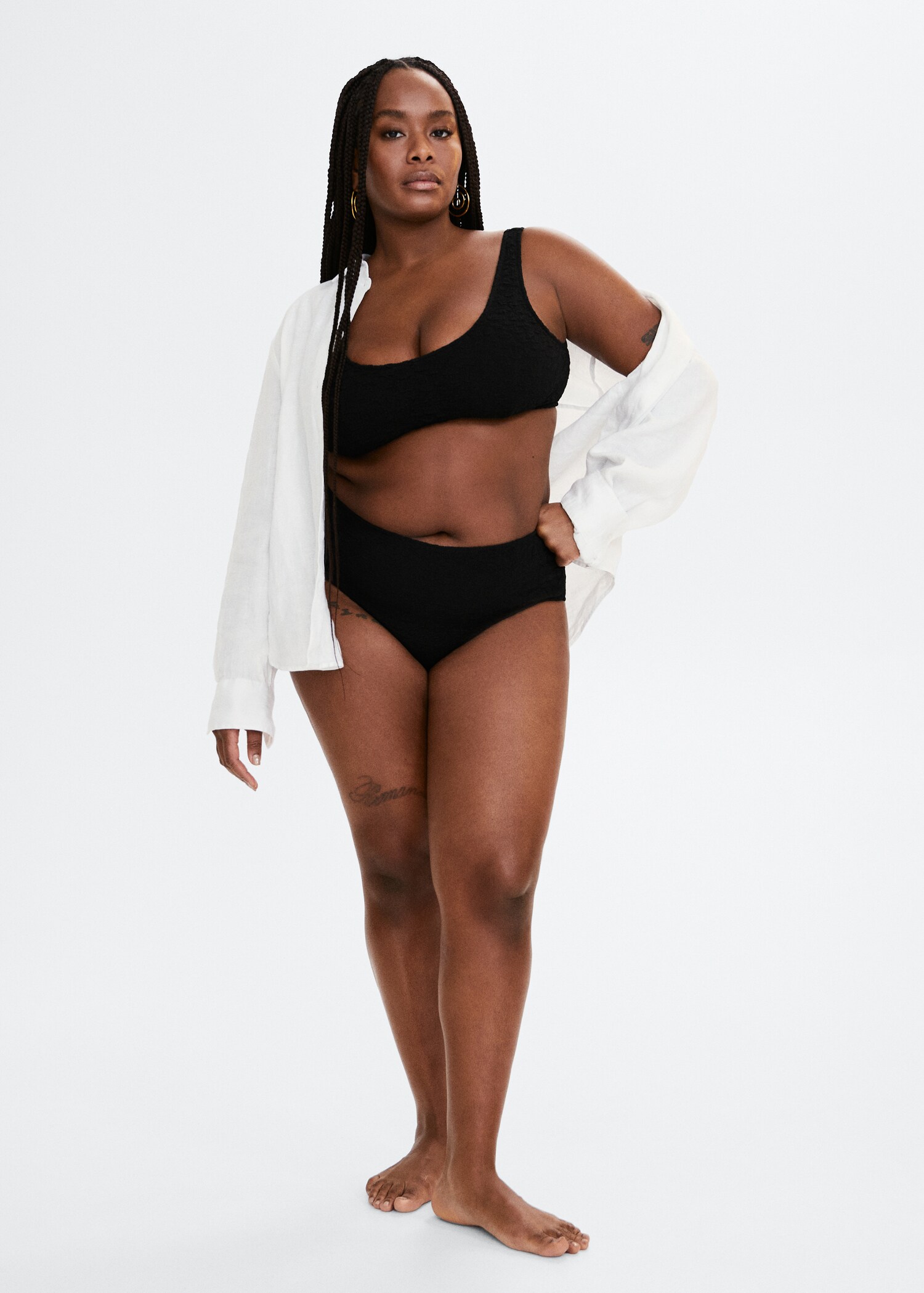 Textured bikini top - General plane