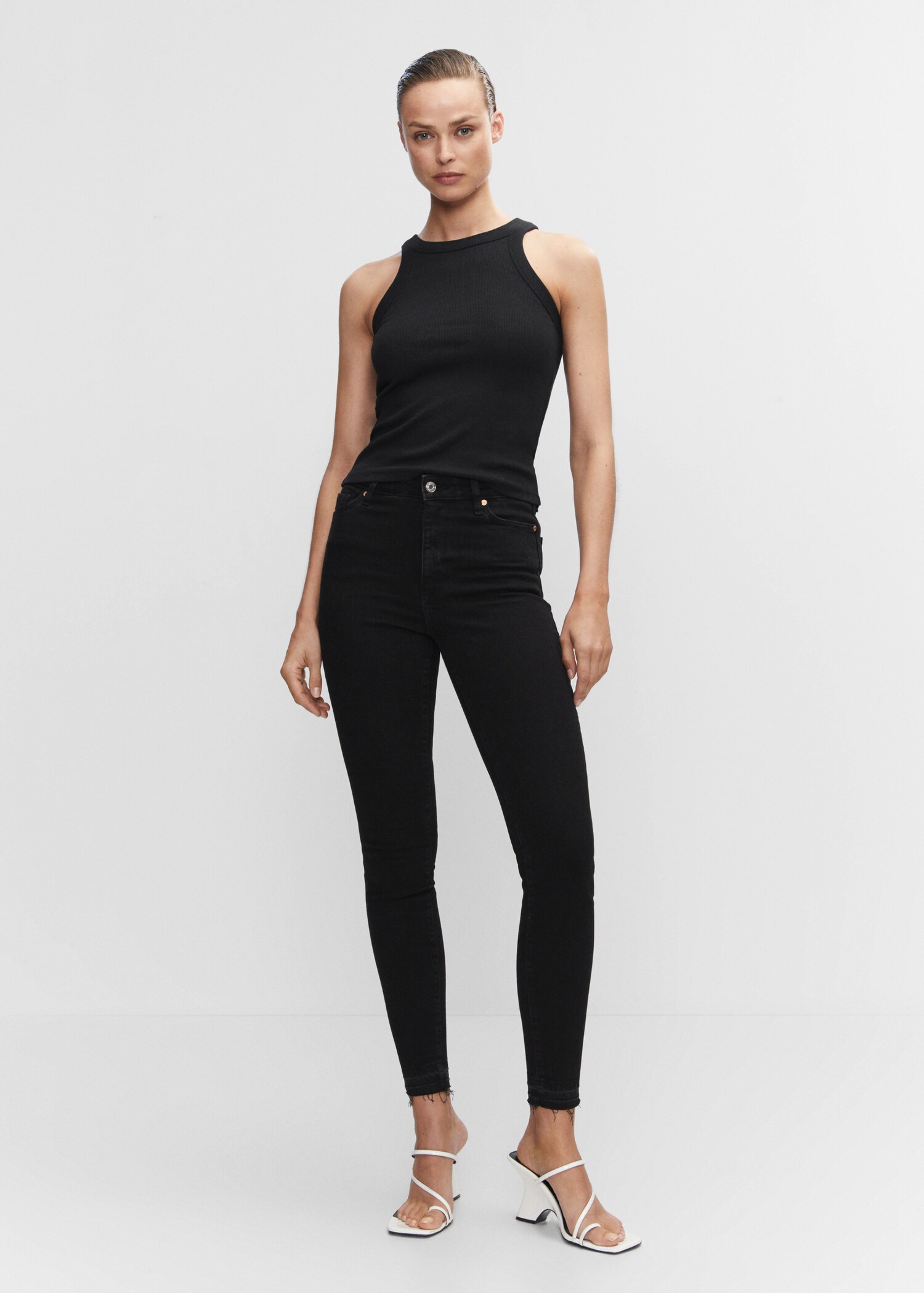 High-rise skinny jeans - General plane