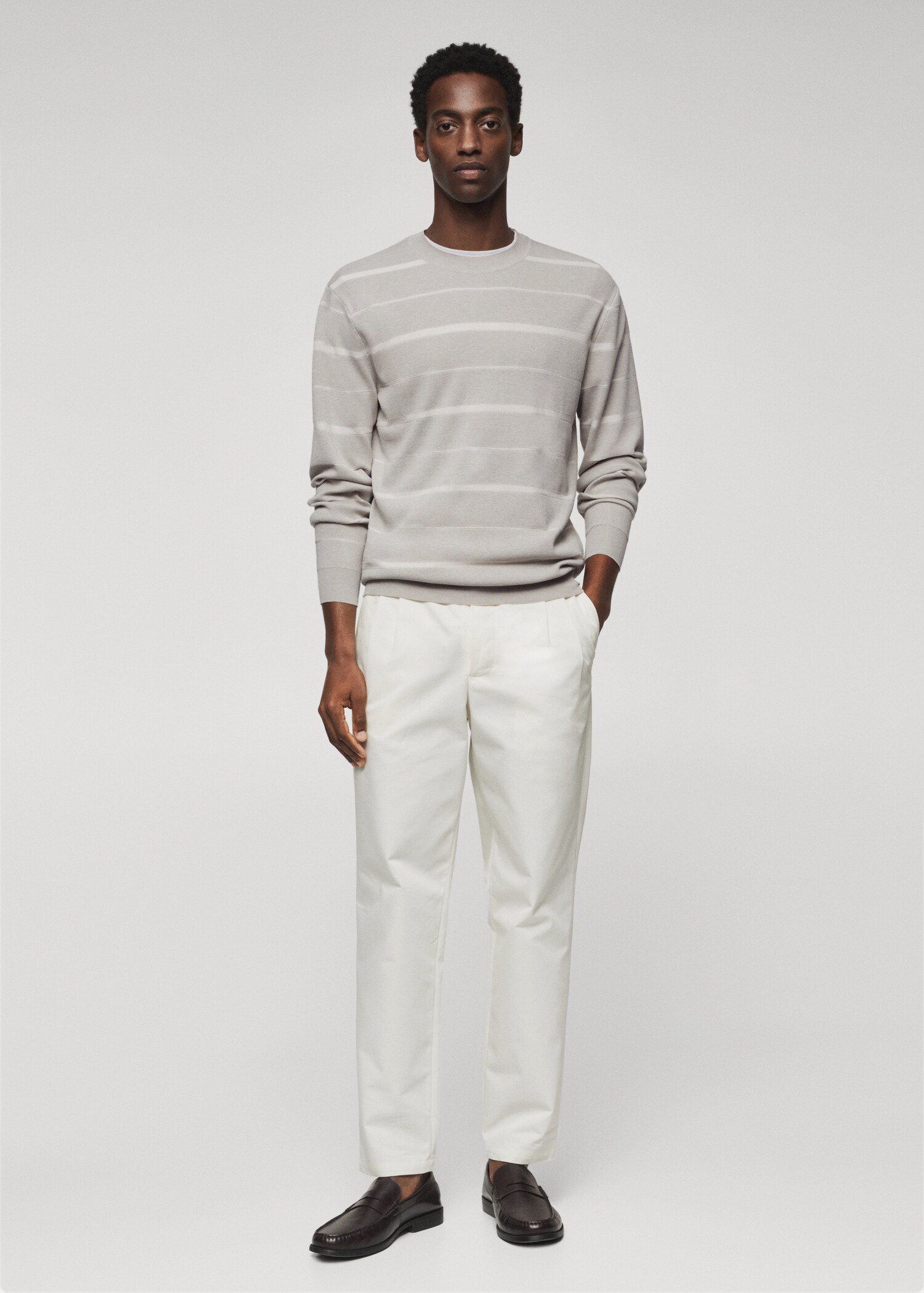 Striped modal sweater - General plane